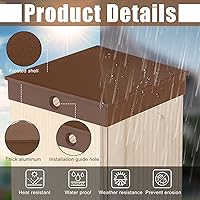 Vista 5 de Paquete de 24 tapas de aluminio para postes de valla de 4 x 4 pulgadas, cubiertas de metal para postes nominales de 4 x 4 pulgadas