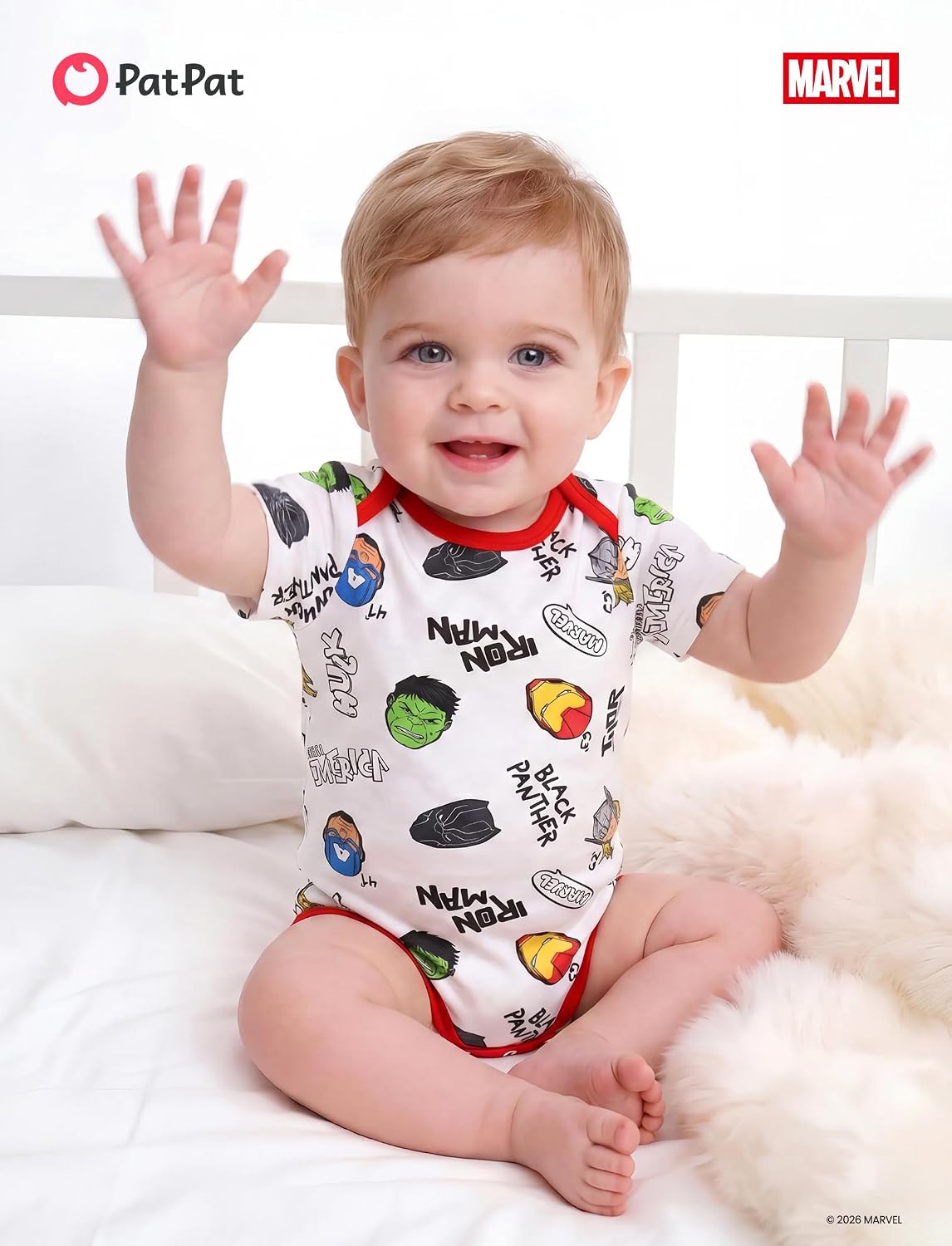 Disney Marvel Spiderman Cars Stitch Baby Boys Bodysuit Newborn to Infant