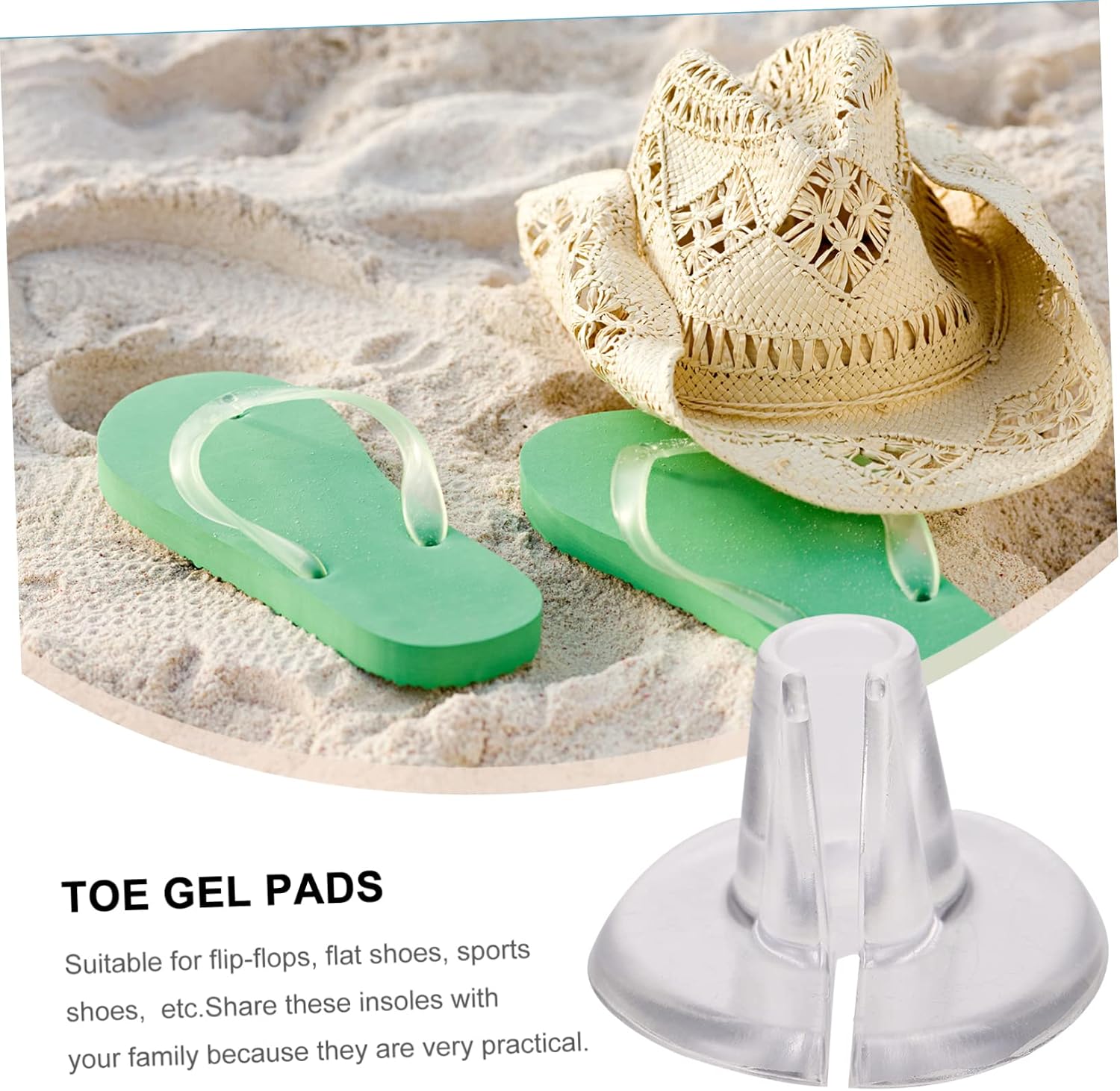 GLEAVI 24pairs Toe Protectors for Sandals Transparent Pu Gel Cushions Soft and Self-Adhesive Design for Heel Reusable and Comfortable Foot Guards for -Flops and More