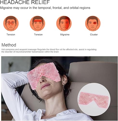 Miniatura 4 de Máscara de ojos de cuarzo rosa y 2 herramientas de gua sha de hongos para cara y cuerpo