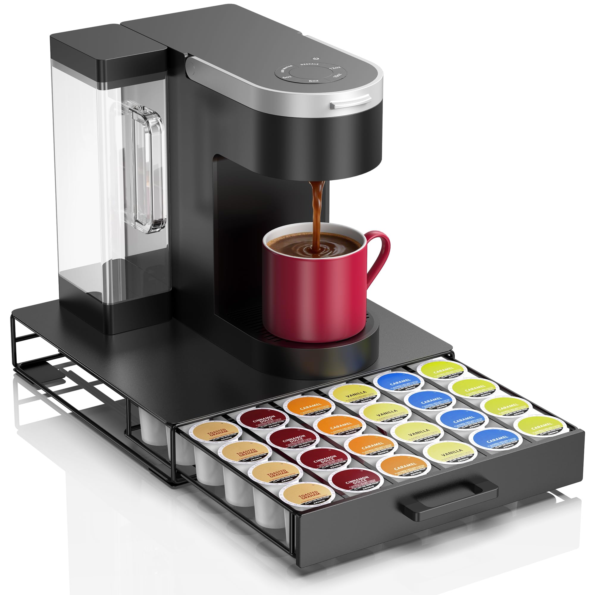 Storage Organizer Drawer for K-Cup Pods, ZECENN Coffee Pods Holder for Keurig Pods, Coffee Station Organizer Coffee Bar Accessories (36 Pods Capacity -Storage Drawer)