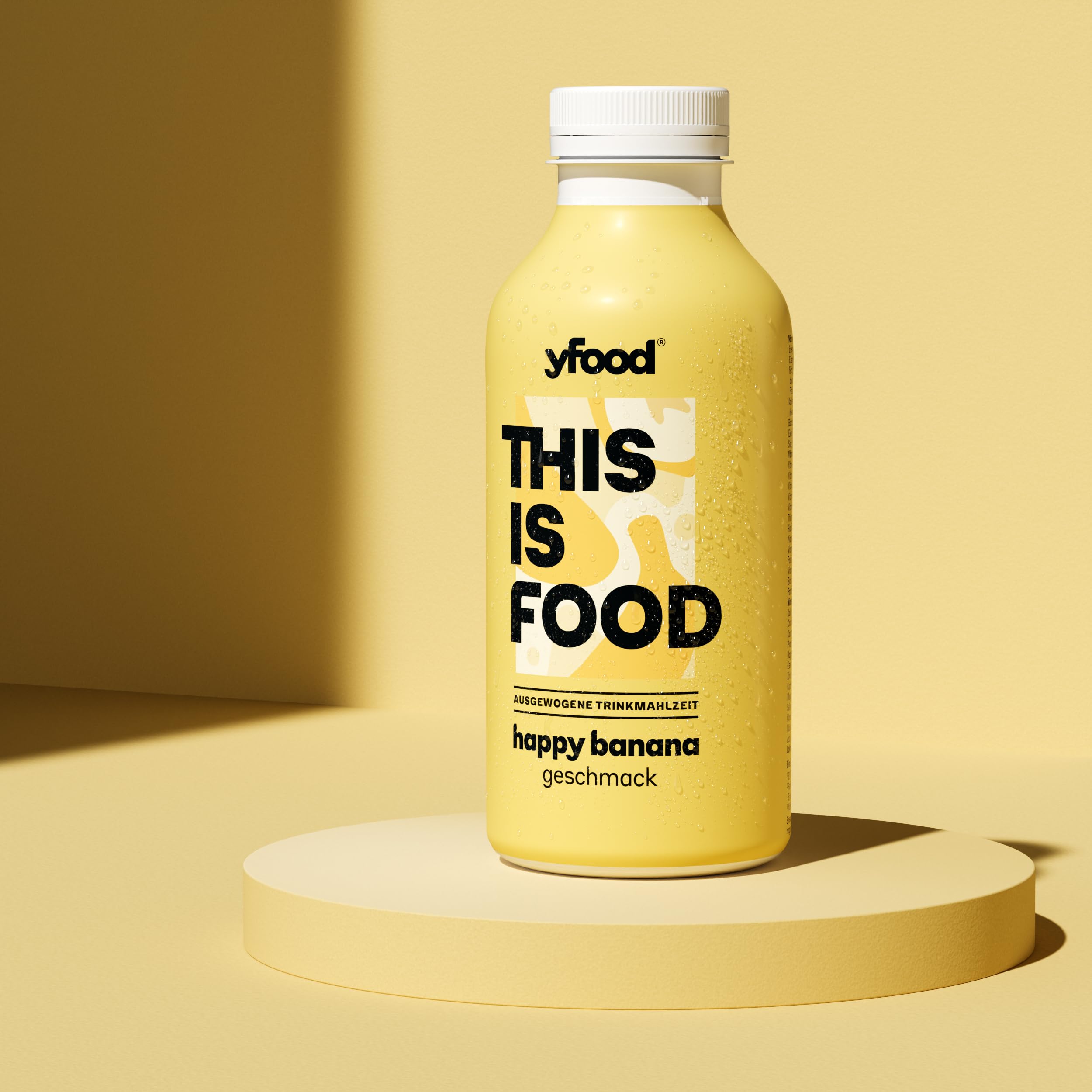 yfood Trinkmahlzeit Happy Banana, 12 x 500 ml für unterwegs & stressige Tage - vollwertig & ready-to-drink mit 30 g Protein, Vitaminen und Mineralstoffen - inkl. 3 € Pfand