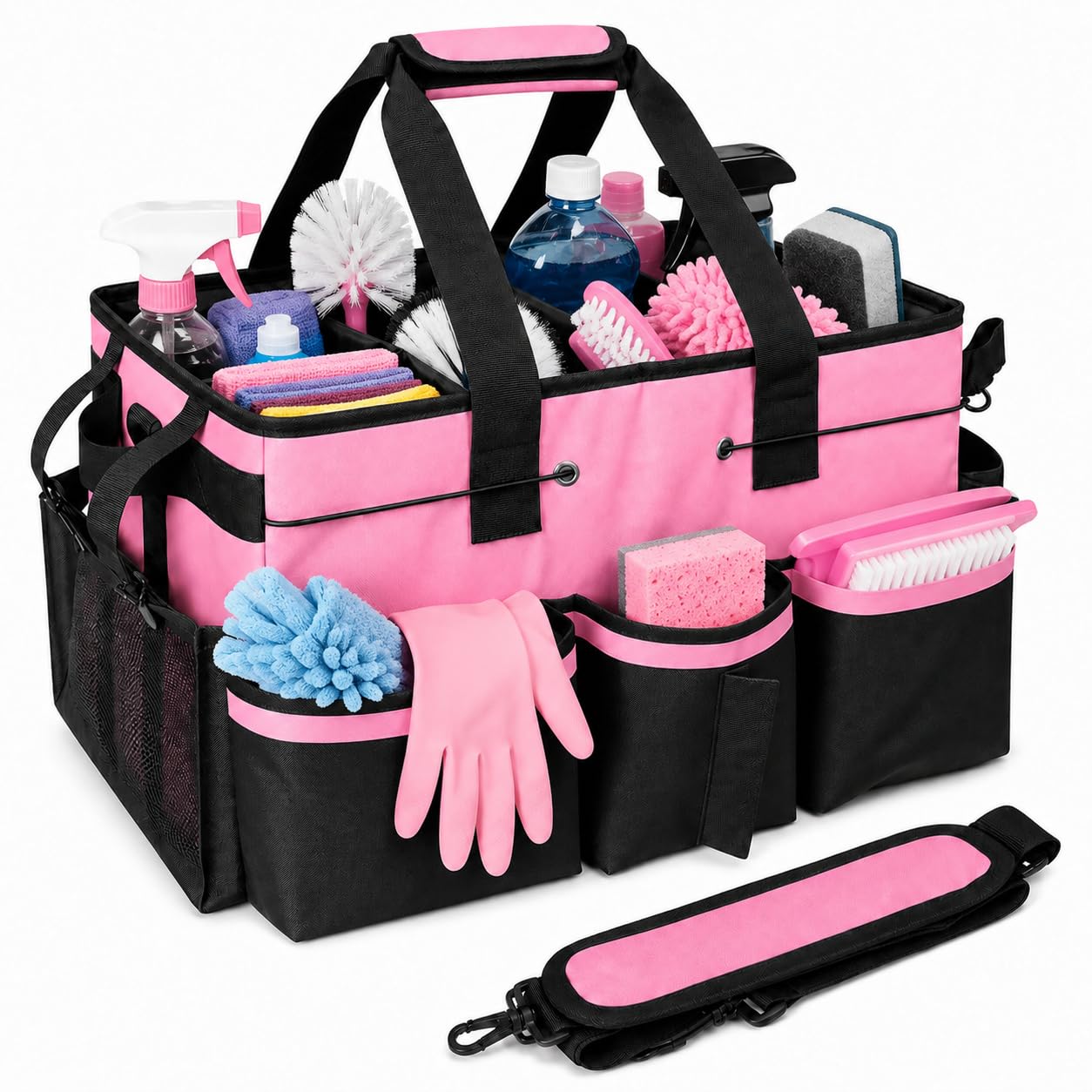 Vpukveer Professional Pink Cleaning Caddy Bag