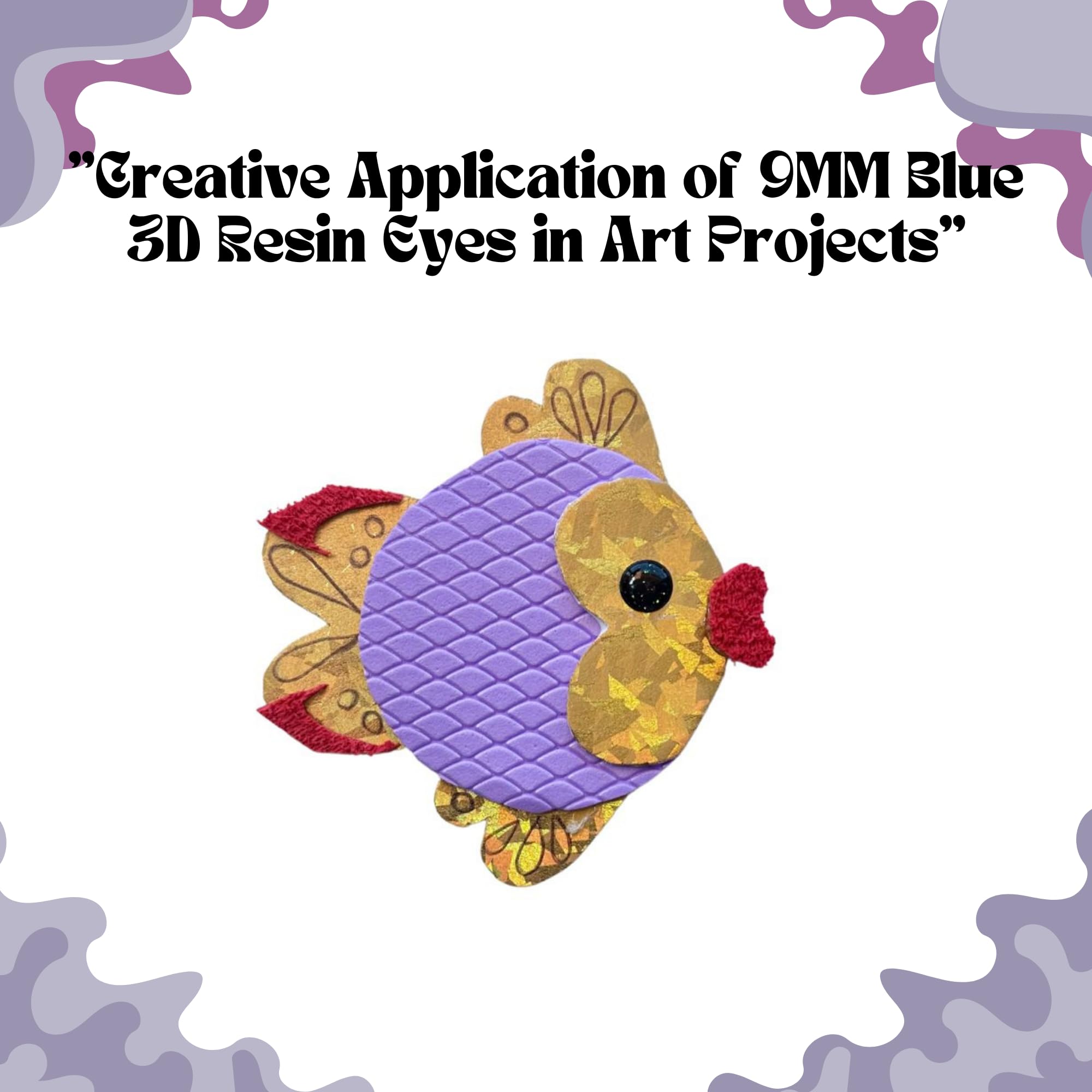 274-3 18 Pairs in Black, Miniature Adhesive or Self-Adhesive 3D Resin Eyes with Glitter or Glitter, 3mm Wide, for Use with Clay, Cold Porcelain, Sculpture, Polymer Clay, EVA, Felt, Fabric, Plaster