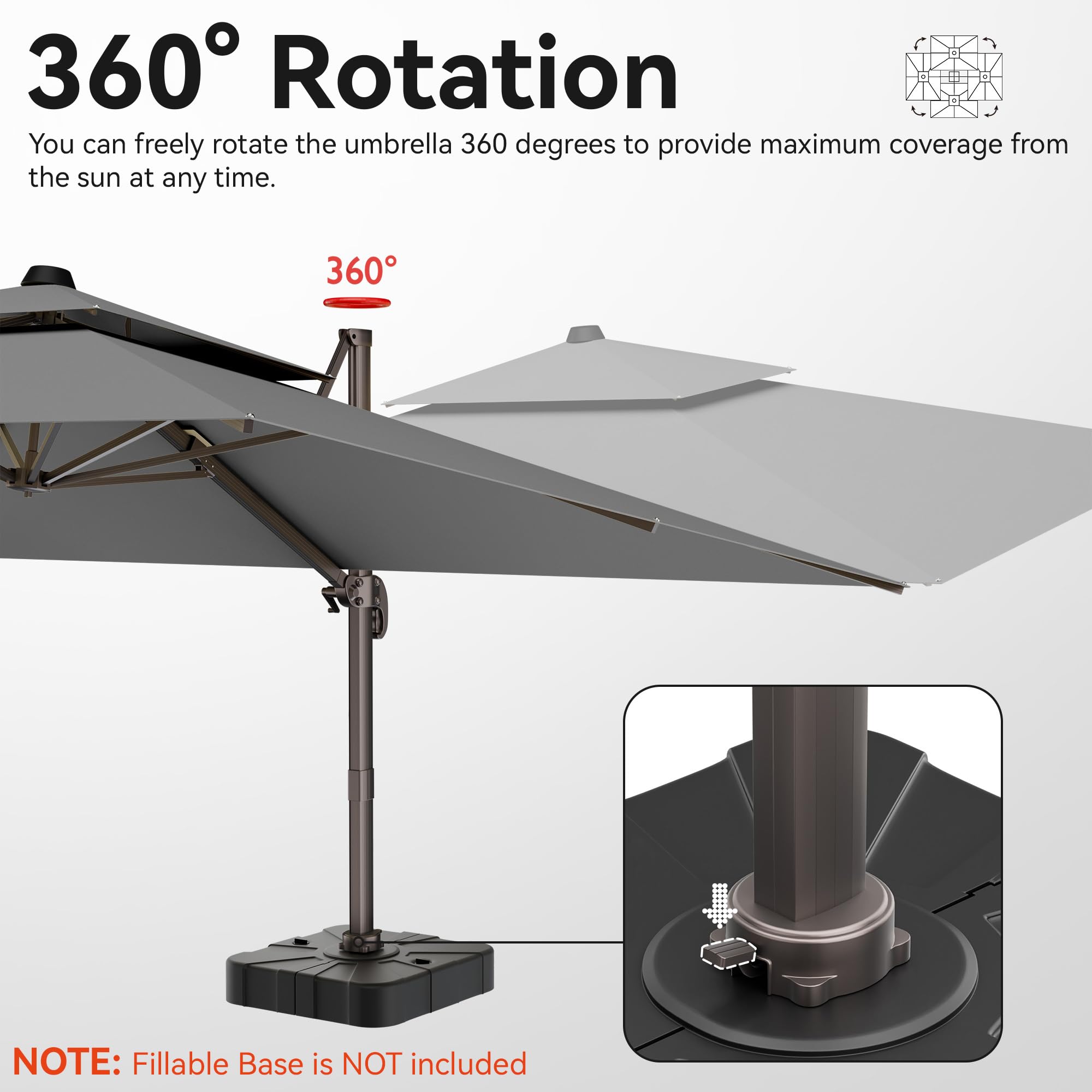 Amazon.com : Jentafix 9x12 FT Patio Umbrella, Large