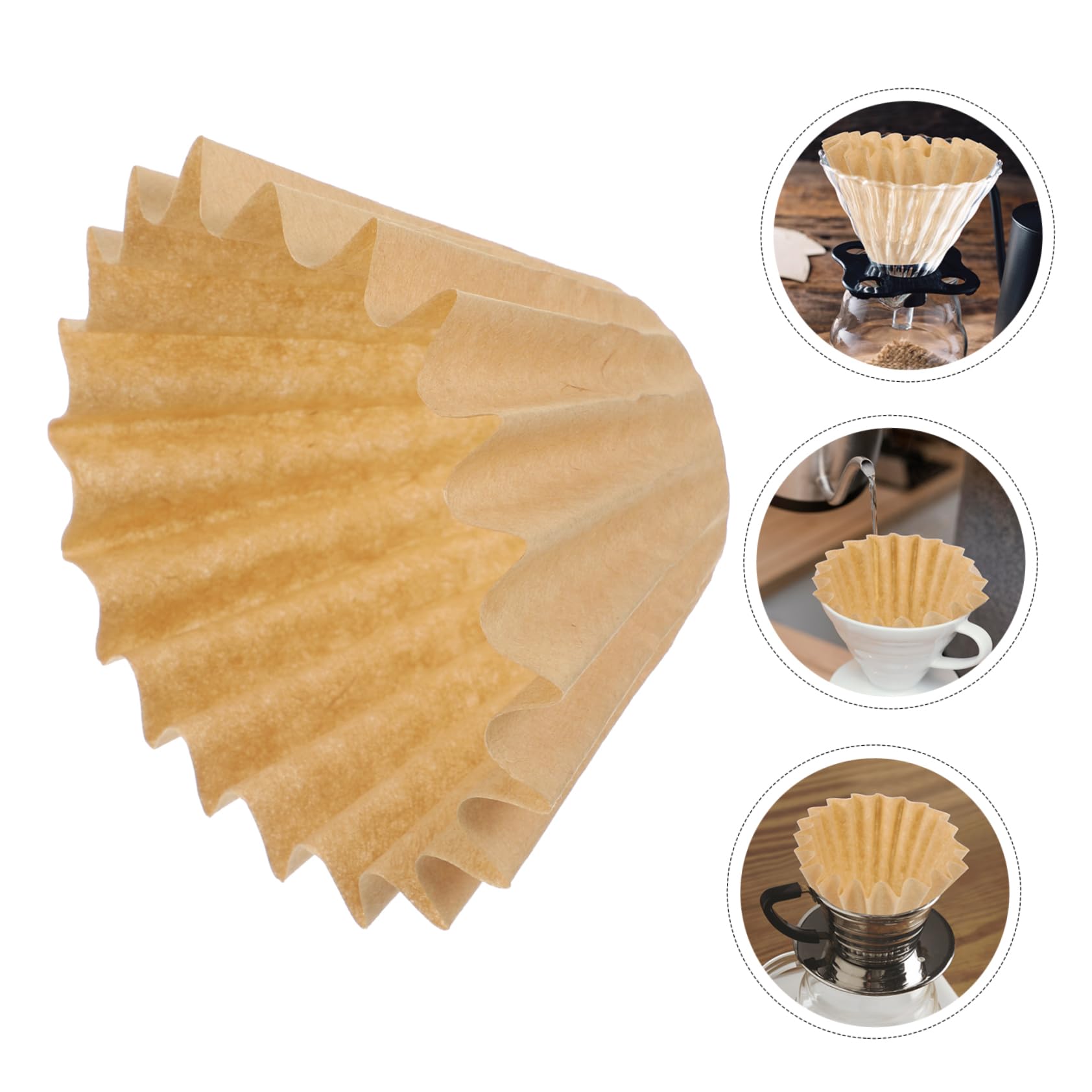 ABOOFAN 100Pcs Espresso Filter Papers Portable Drip Coffee Filters Shaped Design for Easy Brewing for Home Office Use