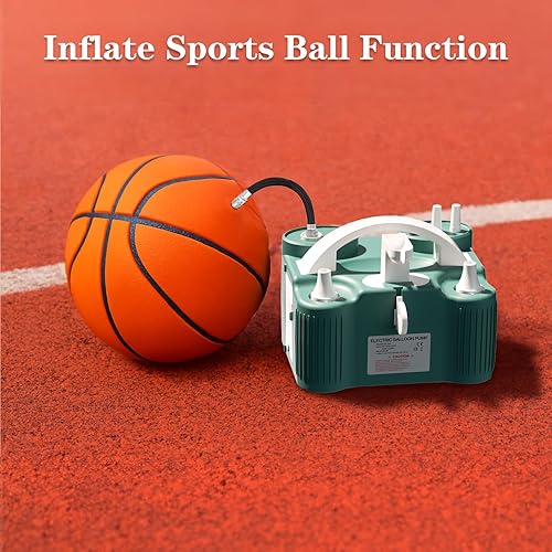 Miniatura 7 de AXHJ Bomba eléctrica del globo, bomba eléctrica portátil AC110V del soplador de aire de la boca dual de la bomba del globo del aire