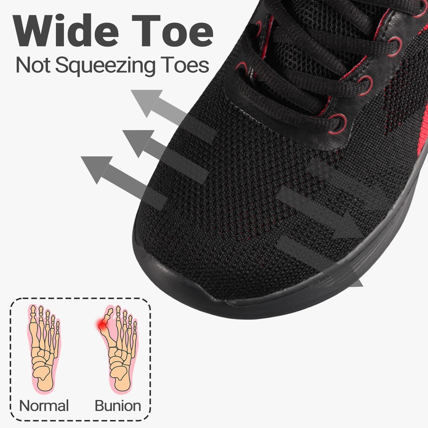 FANMMINGWomen’s Lightweight Walking Shoes with Arch Support, Breathable Mesh Sneakers, Cushioned Insole, Athletic Casual Shoes for Daily Wear - Image 4