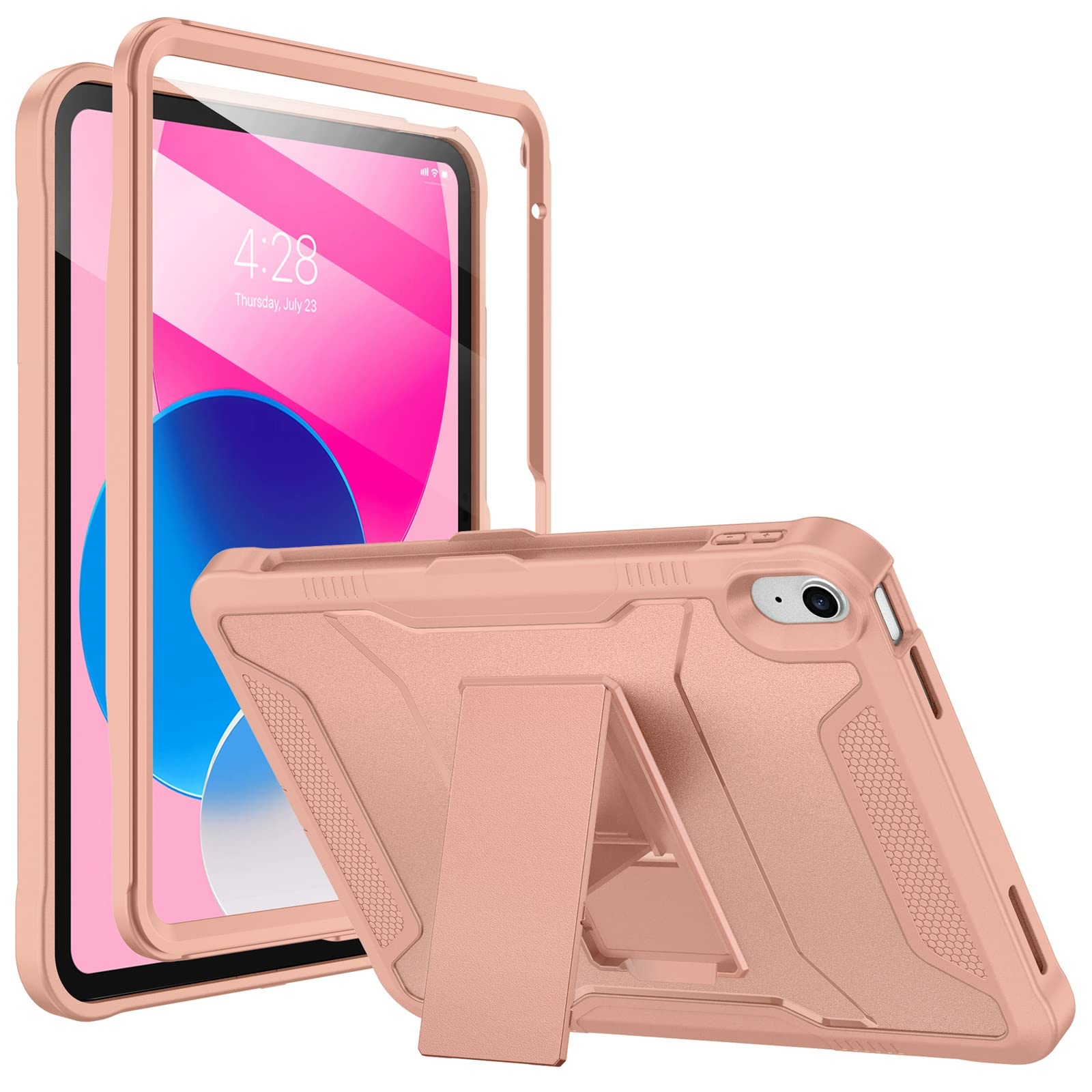 Soke Case for iPad (A16) 11th Generation 11-inch 2025, iPad 10th Generation 10.9-inch 2022, with Built-in Screen Protector and Kickstand, Rugged Full Body Protective Cover - Black — Amazon image 9