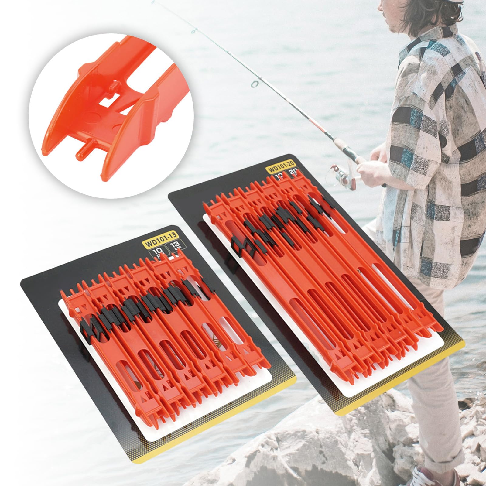Haiki 10 piezas tabla de bobinado de línea de pesca, herramienta gestión aparejos