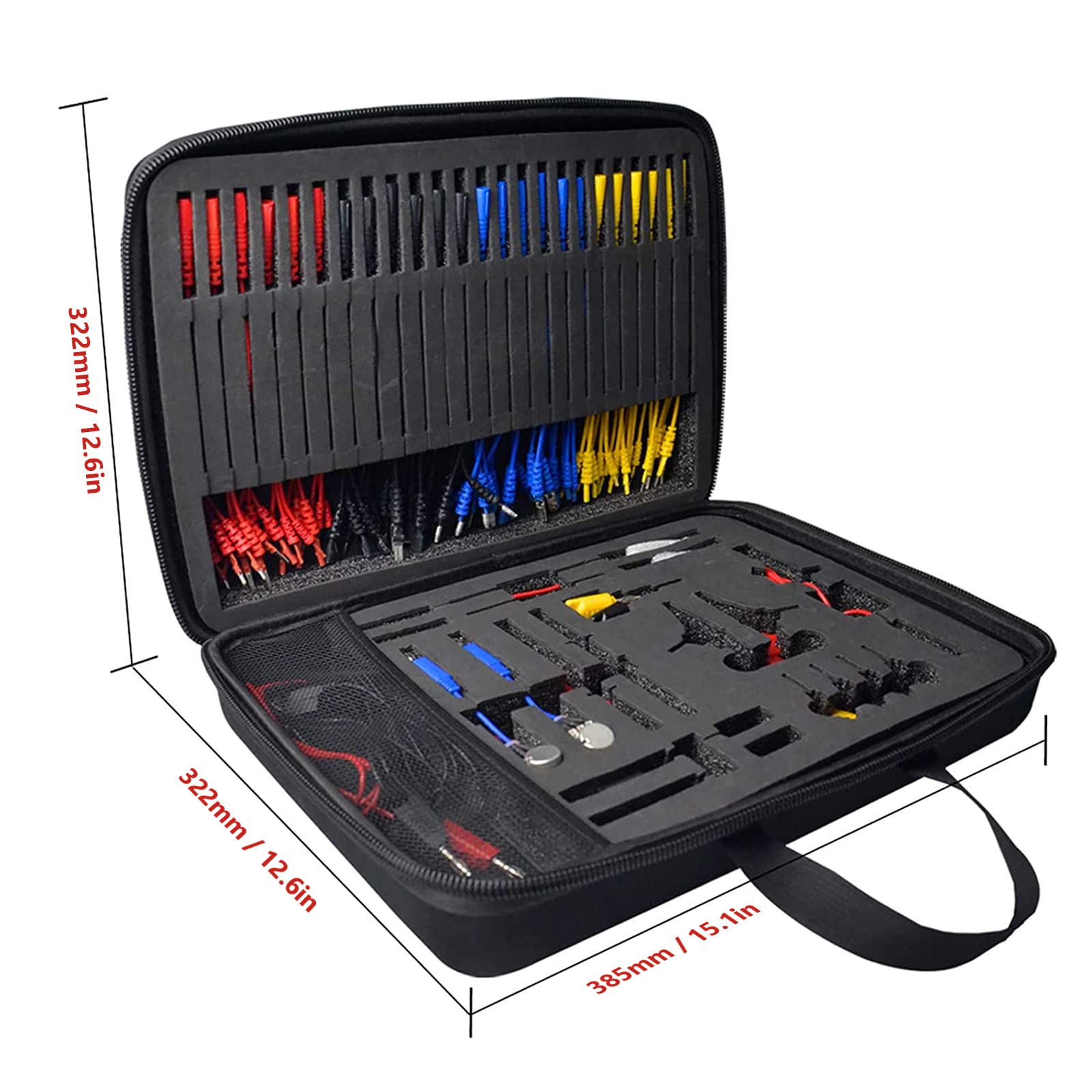 Multimeter-Messleitung Messkabel 92-teiliges Multimeterkabel-Kit Kabel Elektriker-Messkabel-Kit Professionelle Auto-Motor-Reparaturwerkzeuge mit austauschbarem Multimeterkabel-Set