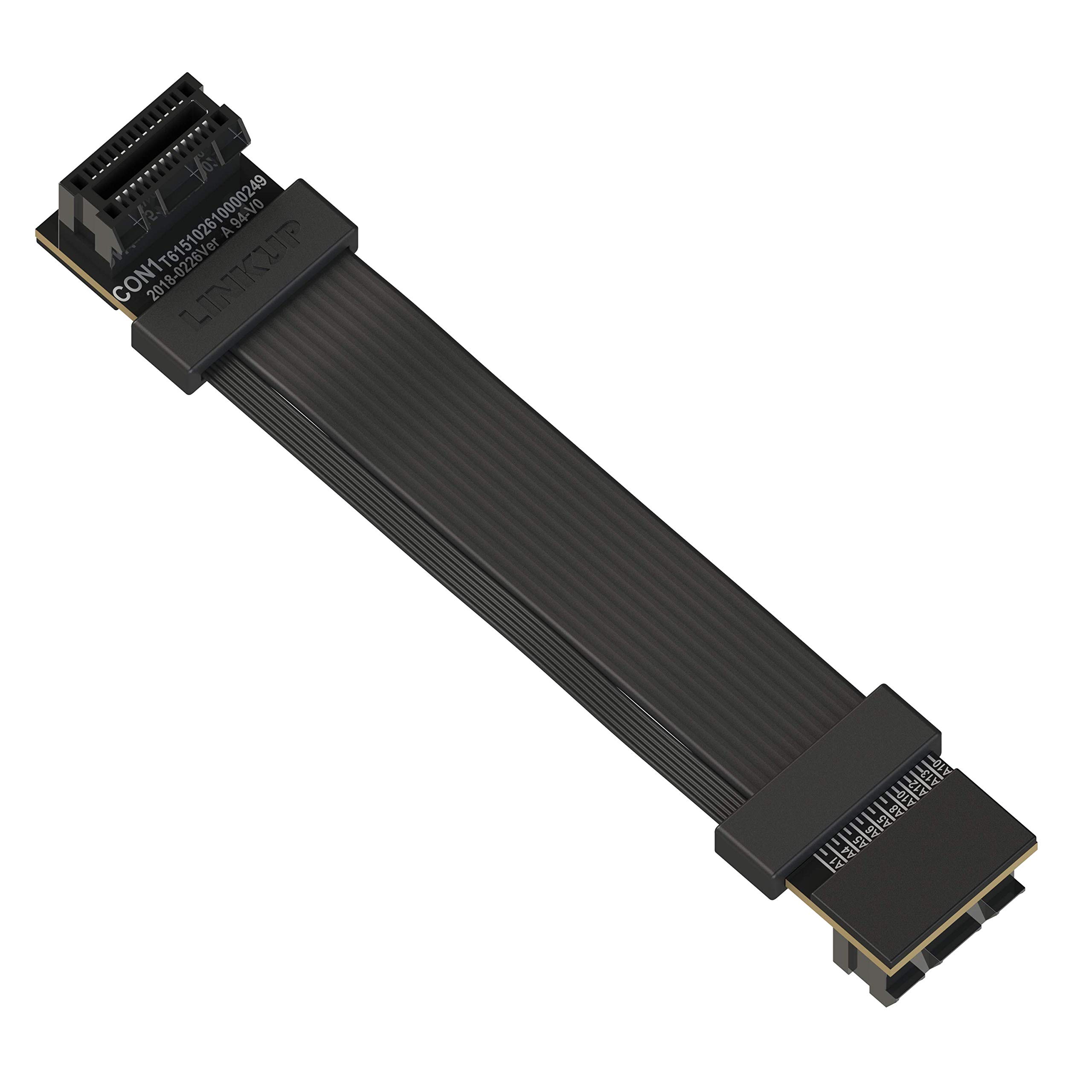 LINKUP - AVA 30cm EPS 4 Pin CPU ATX Motherboard PSU Power Supply Braided Sleeved Custom Mod PC Extension Cable w/Combs | Strong & Stiff Design | Single Pack | 300mm - Black — view 15