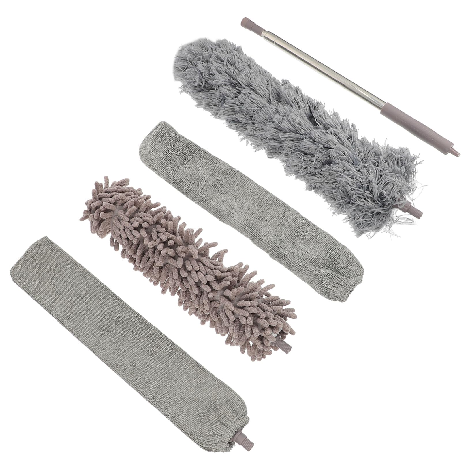 minkissy Long Reach Ceiling Dust Brush Duster Set Washable Hand Dusters for Home and Car
