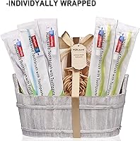 Vista 6 de Cepillos de dientes desechables con pasta de dientes envueltos individualmente, paquete de 60 cepillos de dientes manuales desechables de viaje a