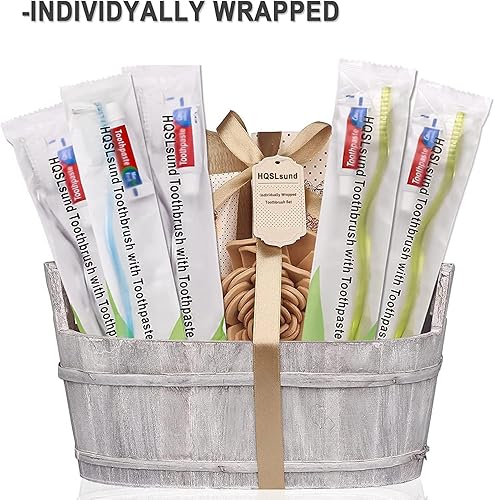 Miniatura 6 de Cepillos de dientes desechables con pasta de dientes envueltos individualmente, paquete de 60 cepillos de dientes manuales desechables de viaje a