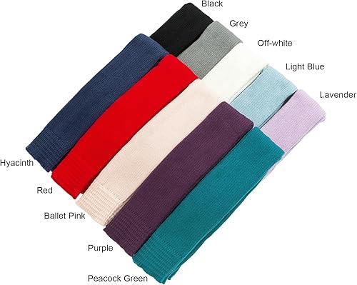 Miniatura 6 de CHUNG Mujeres adolescentes por encima de la rodilla hasta el muslo 29.5 pulgadas calentadores de piernas estribo térmico largo yoga ballet danza