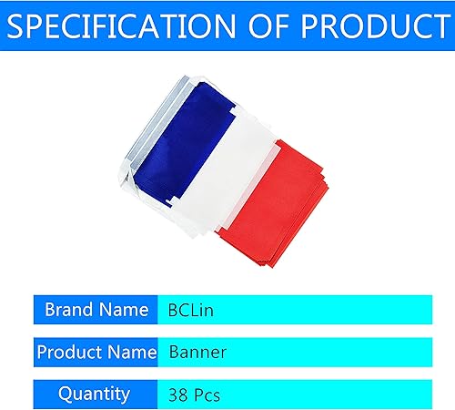 Miniatura 23 de Bandera argentina de 50 pies con cadena de bandera argentina, mini bandera argentina pequeña, para decoración de fiestas, tiendas y bares