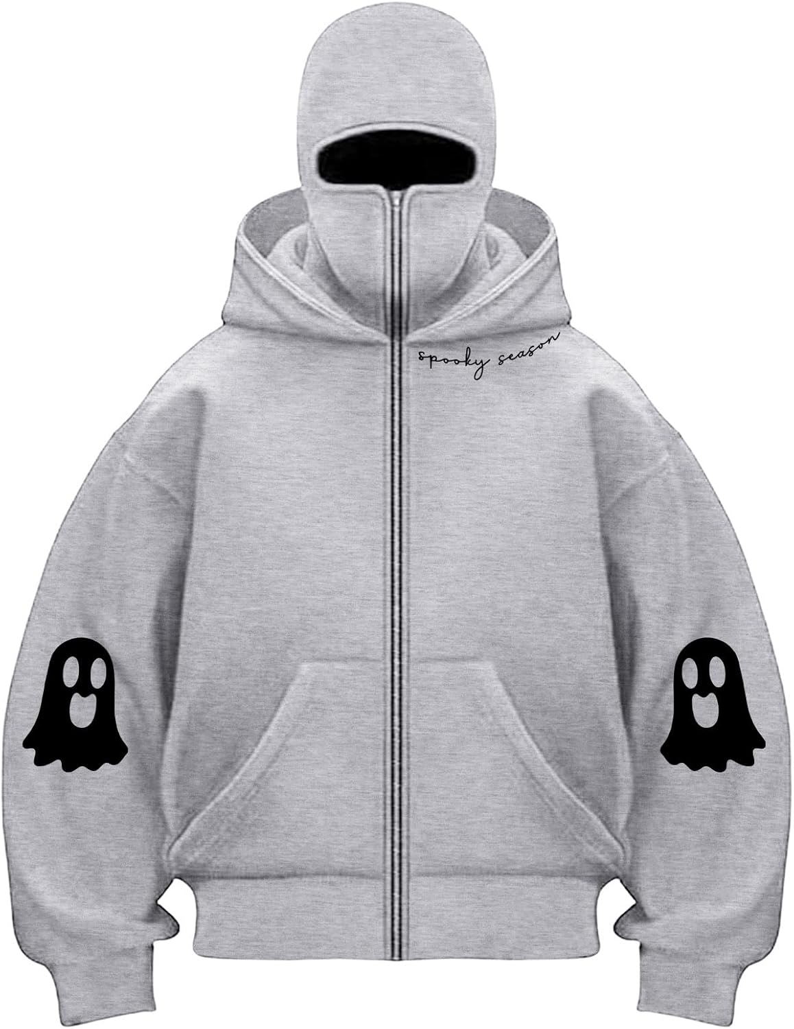 Zhden Balaclava Hoodie - Oversized Kapuzenpulli Mit Sturmhaube