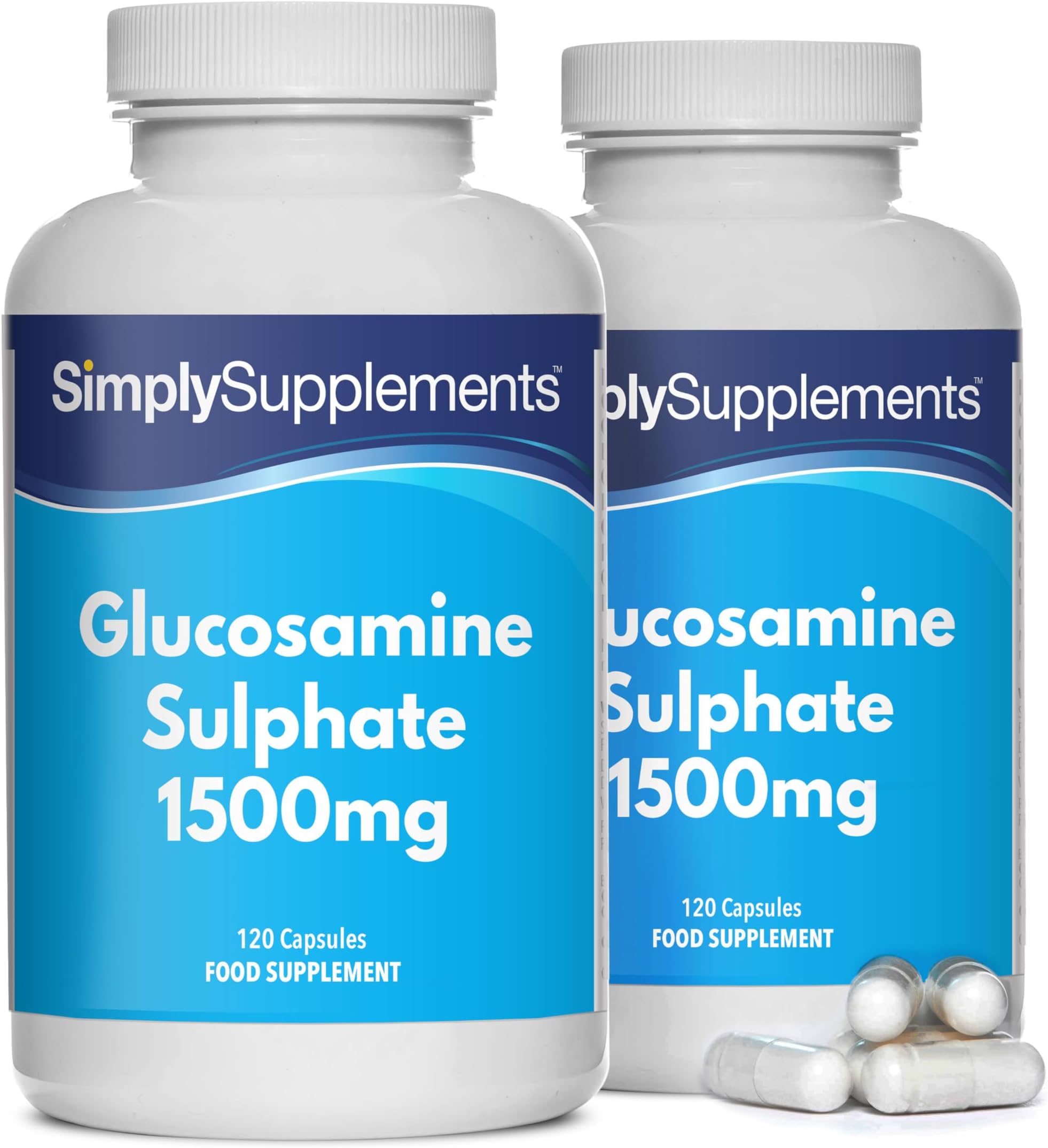 Glucosamine Sulphate 1500mg | Supports Natural Glucosamine Levels | High-Strength 2KCl Formula | One-a-Day Convenience | 240 Capsules = 8 Months' Supply | GMP-Certified & UK-Made
