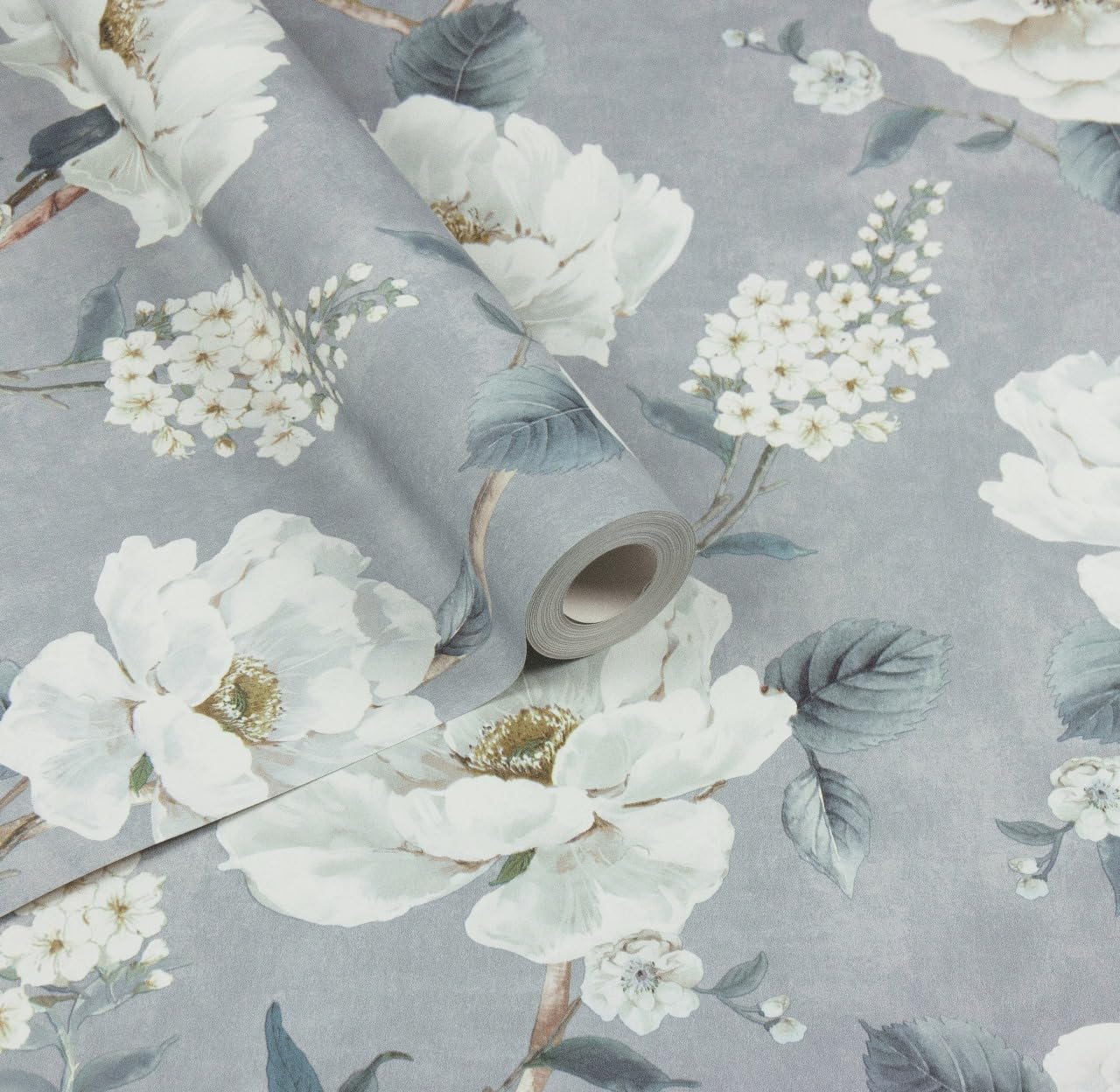 Wallpaper Empire Light Blue Wpe® Arthouse Ashley Floral Wallpaper Roll – Vintage Flower Design, 10M X 53Cm – Elegant Wallpaper For Living Room, Bedroom, Hallway, Easy To Hang