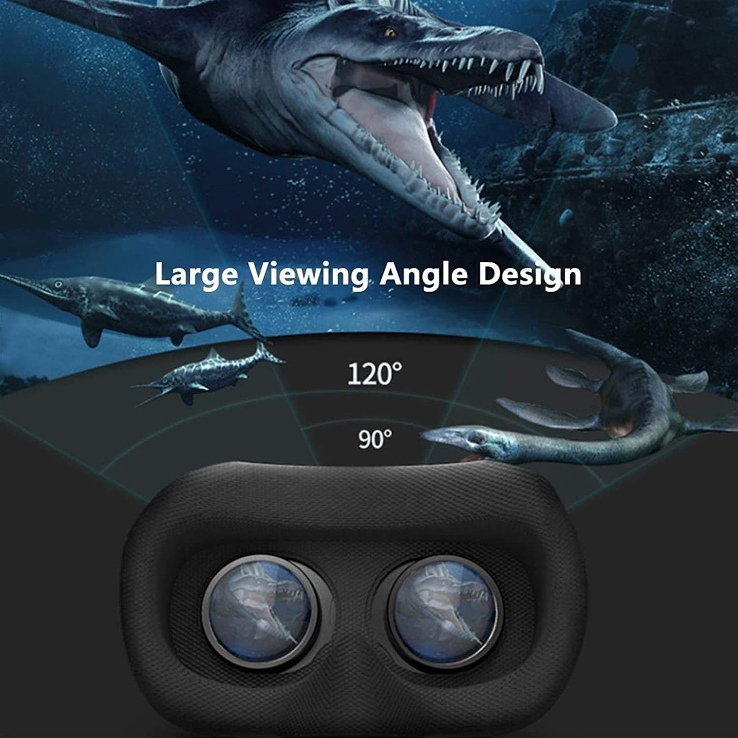 VR Auriculares 3D Gafas Gafas HD Auriculares de Realidad Virtual Compatible con iOS y Teléfono Android Eye Protegido Suave y cómoda Distancia Ajustable para teléfonos 4.7-6.1"
