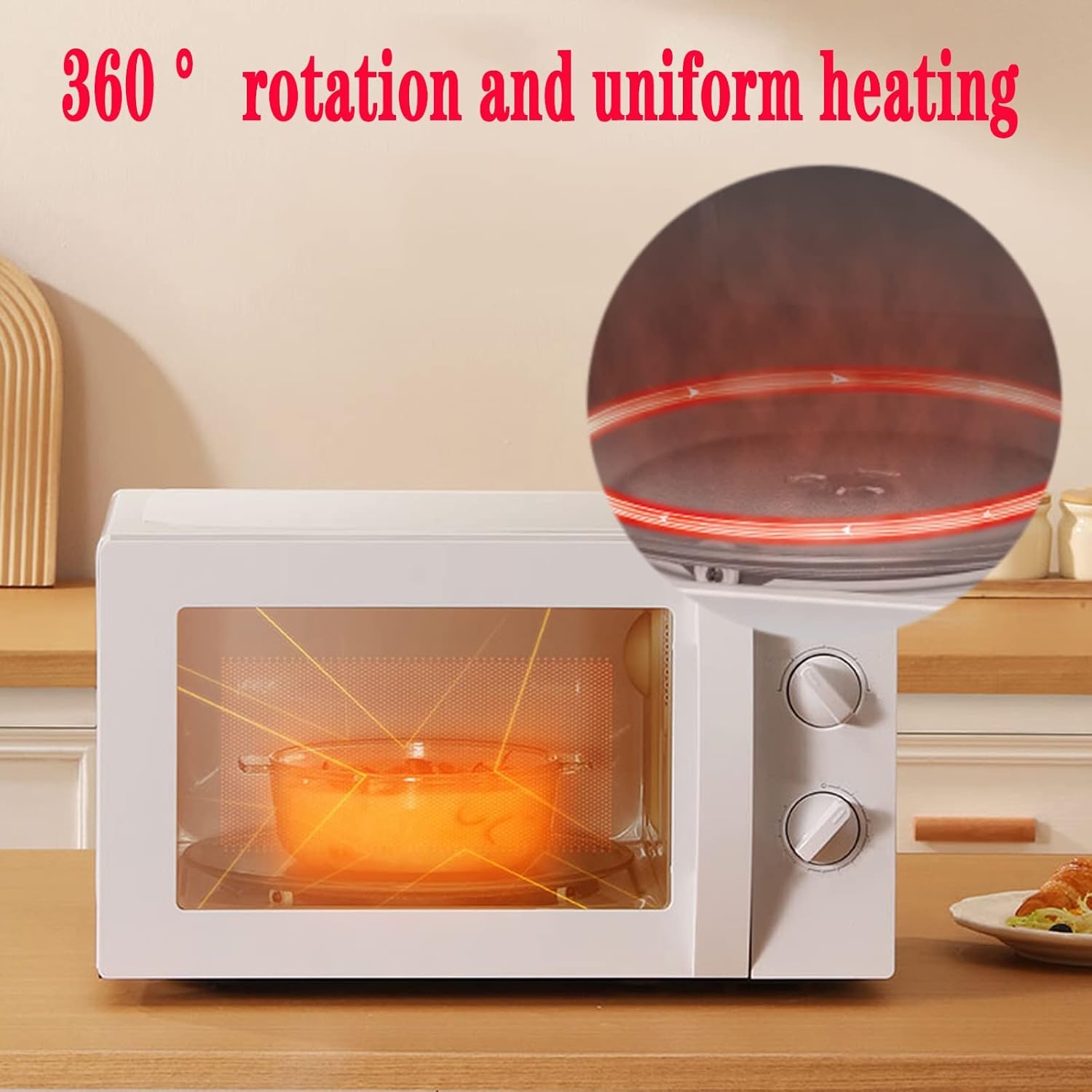 Round Microwave Turntable Glass Plate Replacement, Smooth Running Microwave Plate, With Glass Plate Tray Wheel Ring For Microwave Oven, Thickness 0.2" Microwave Oven Cooking Plate ( Size : 31.5cm/12.4