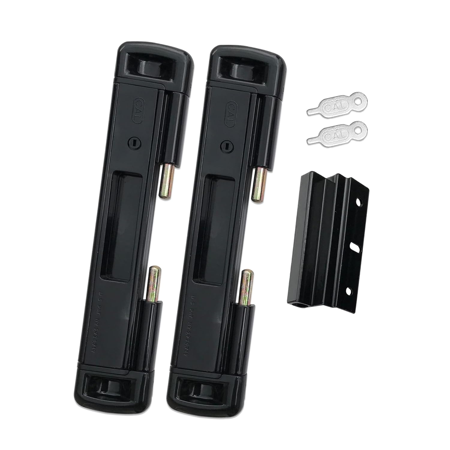 Double Bolt Lock for Sliding Glass Doors - Newly Patented - Advanced Technology to Keep Your Family Safe and Secure - High Security Lock - Virtually Burglar Proof (Black 2-Pack)