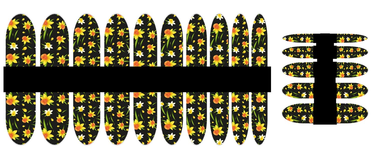 Kaz Creations Daffodil Full Nail Wrap Decals Daffodil Flower Collection (Daffodil Full Nail Wrap Decals)
