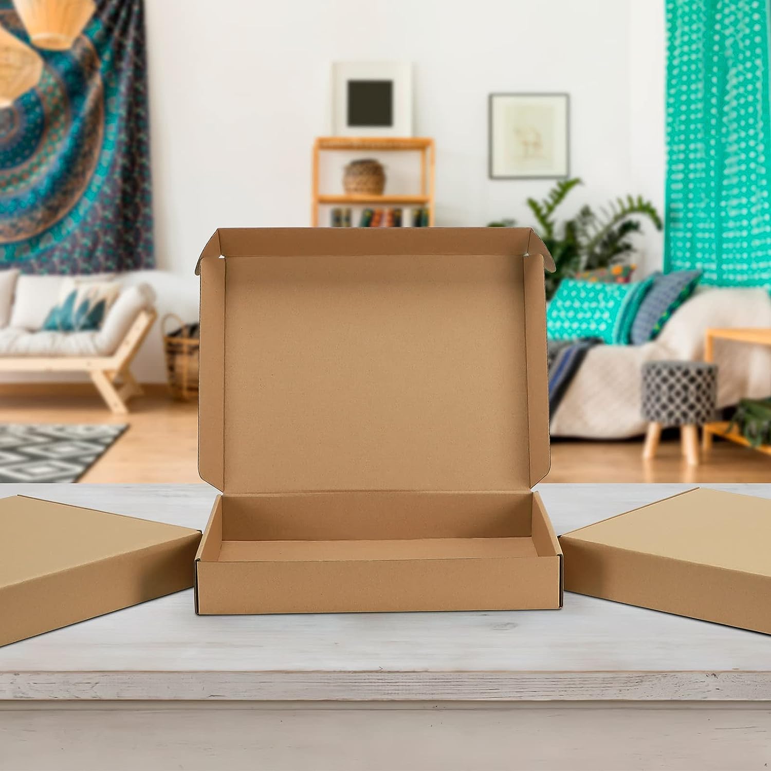 Lote de 50 cajas postales extraplanas tamaño A4 | Dimensiones: 310 x 220 x 50 mm | Embalaje y envío Productos planos (marco de fotos, libros, camisa...)