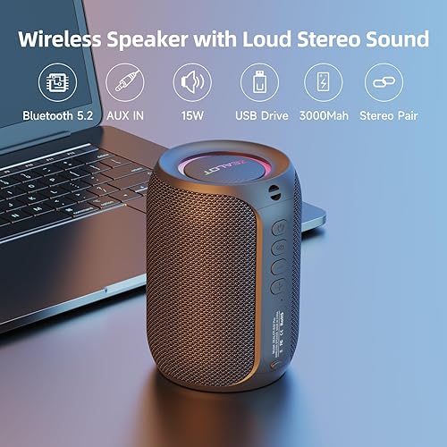 Miniatura 2 de ZEALOT Bluetooth Speaker for Kid, Speakers Bluetooth Wireless, S32pro 15W Outdoor Portable Speaker, BT5.3/ USB/TF/AUX, Loud Stereo Sound, Dual