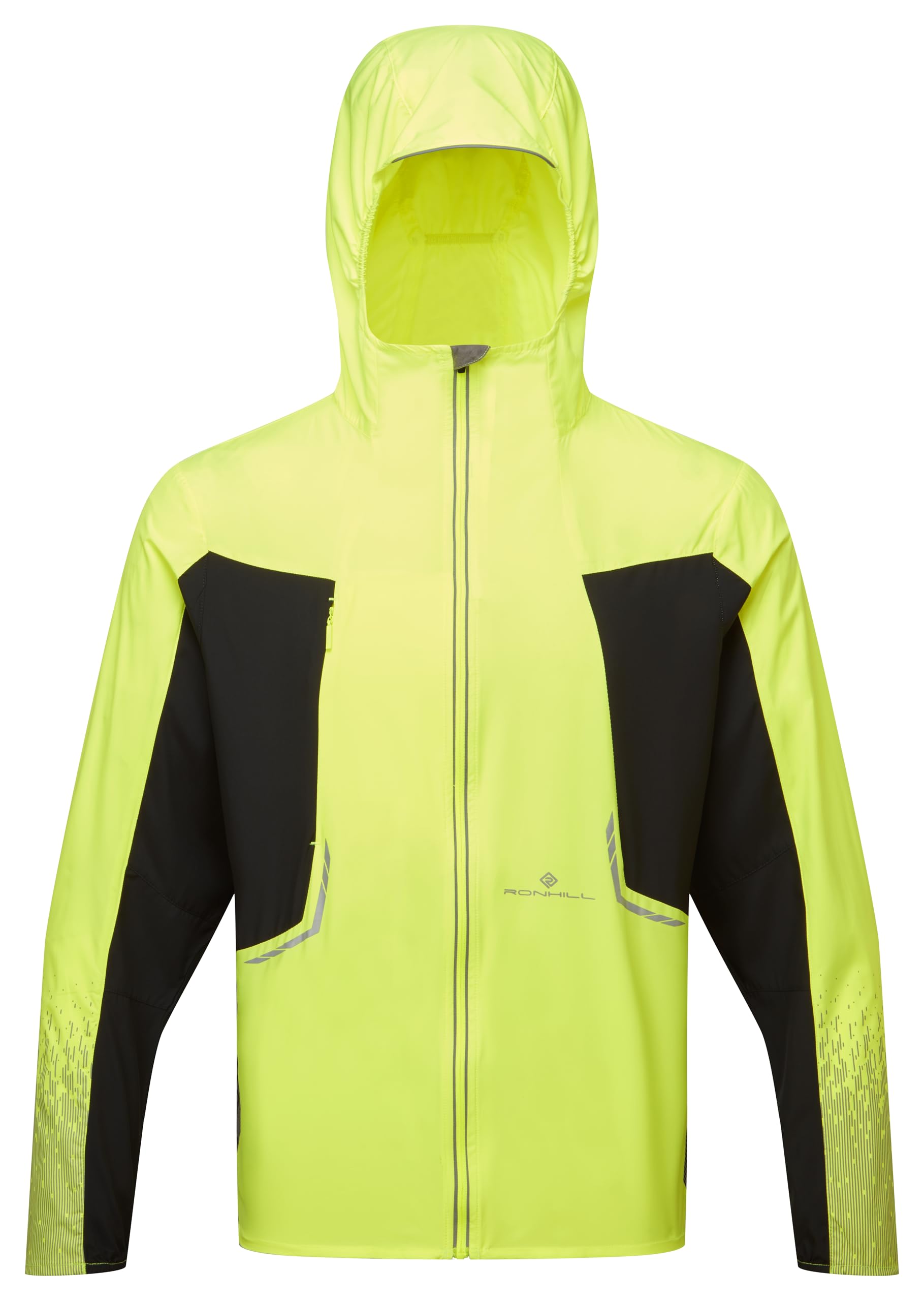 Ronhill Running, Men's Tech Reflect Jacket, Fluo Yellow/Black/Reflect, M