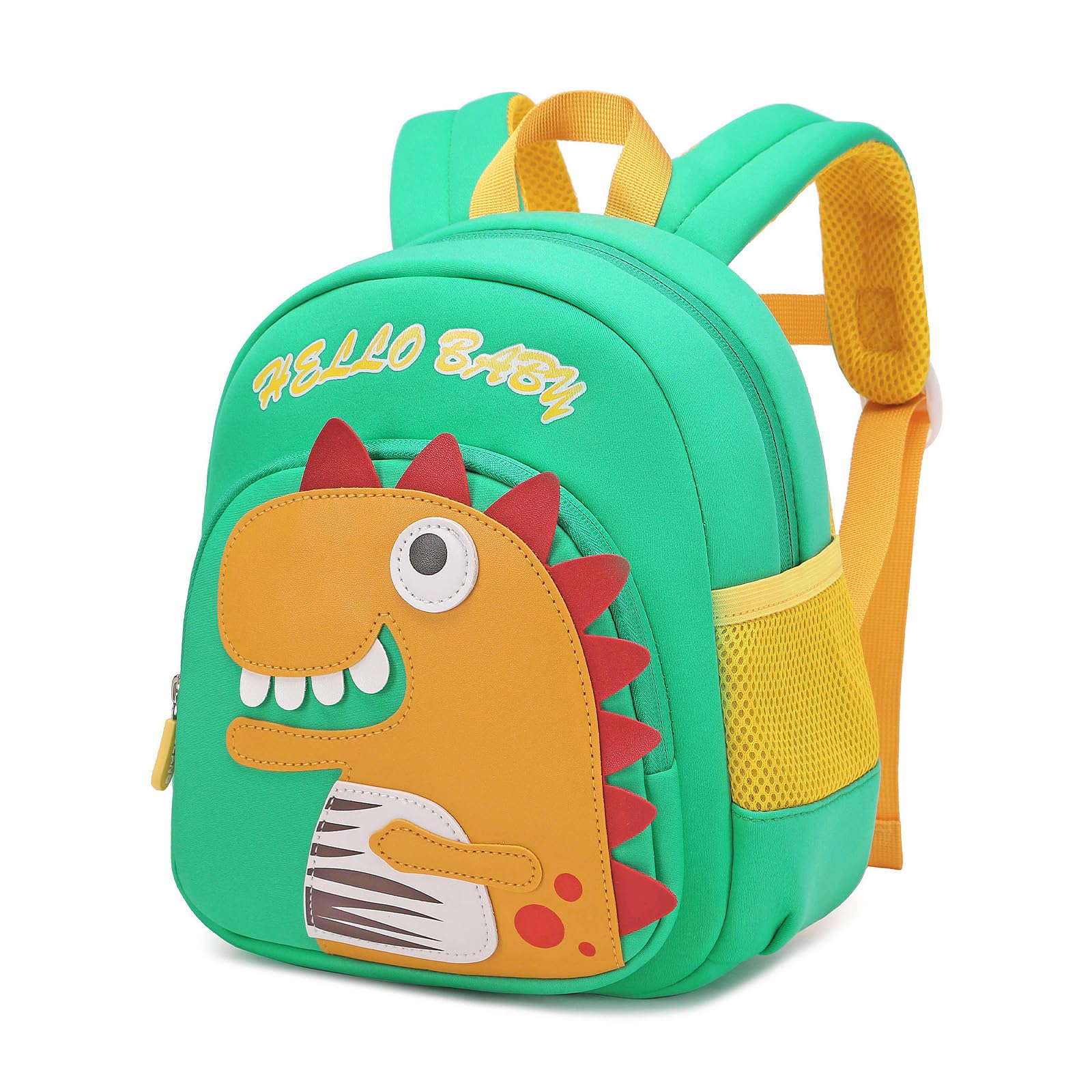 Dinosaur Toddler Backpack for Kids 1-3 Years Old, Mini Toddler Backpack Boys 2-3 Year Old Girls, Small Neoprene Preschool Backpack for Kids with Anti-lost Safety Leash for Daycare Outdoor
