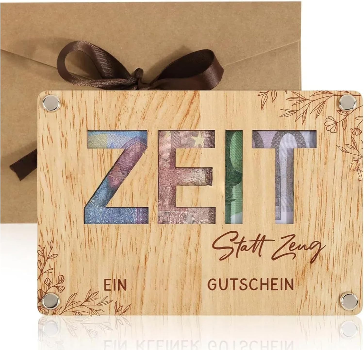 Handcrafted Wooden Money Clip Holders with Natural Grains Design Unique for Birthdays Weddings Holidays