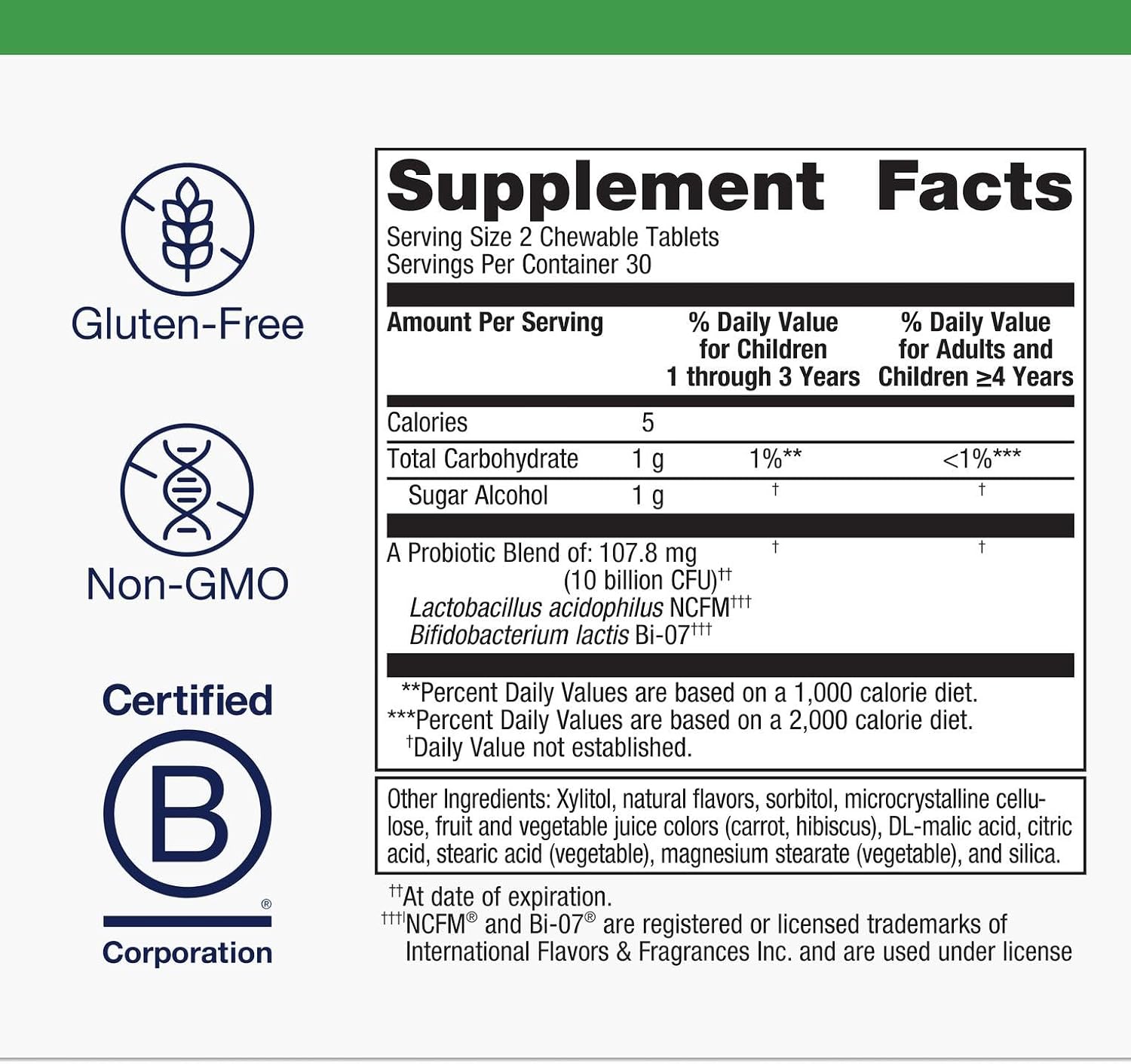 Metagenics UltraFlora Kids Probiotic - 10 Billion CFU - Children's Probiotic Blend - Digestive Health & Immune Health* - for Ages 3 & Up - 60 Tablets