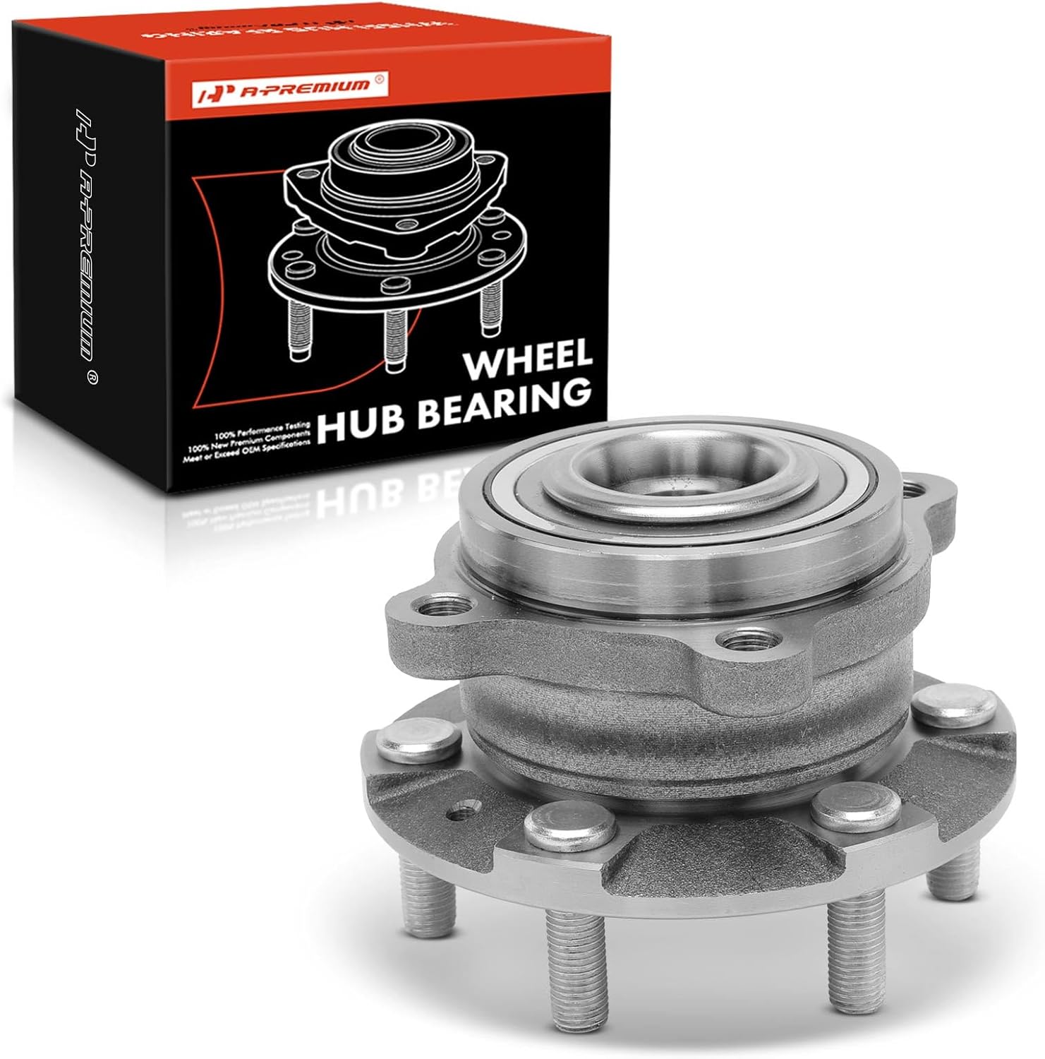 A-Premium Rear Wheel Bearing and Hub Assembly Compatible with Kia Borrego 2009 2010 2011 w/ 6-Lug