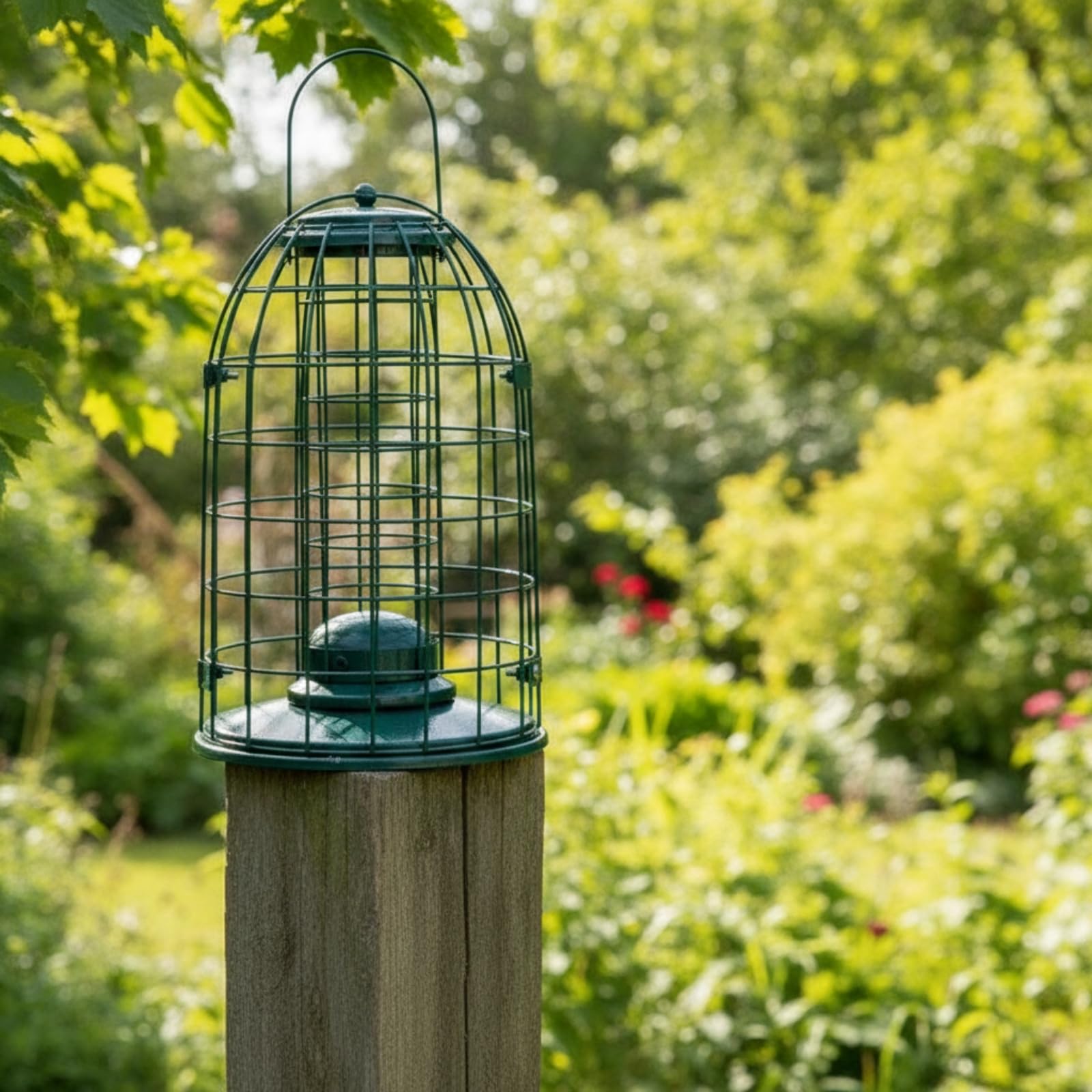 MERIGLARE Mangeoire Anti-Écureuil | Résistante pr Intempéries, Mangeoire à Oiseaux Suspendue, Transparent, pr Terrasse