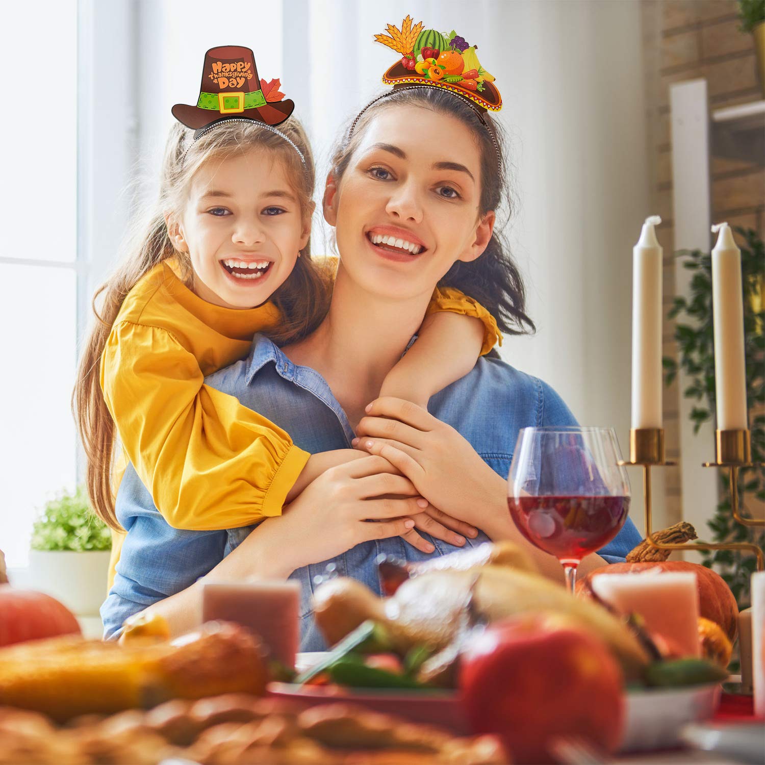 Amazon.com: WILLBOND 12 Pieces Thanksgiving Hats Turkey 