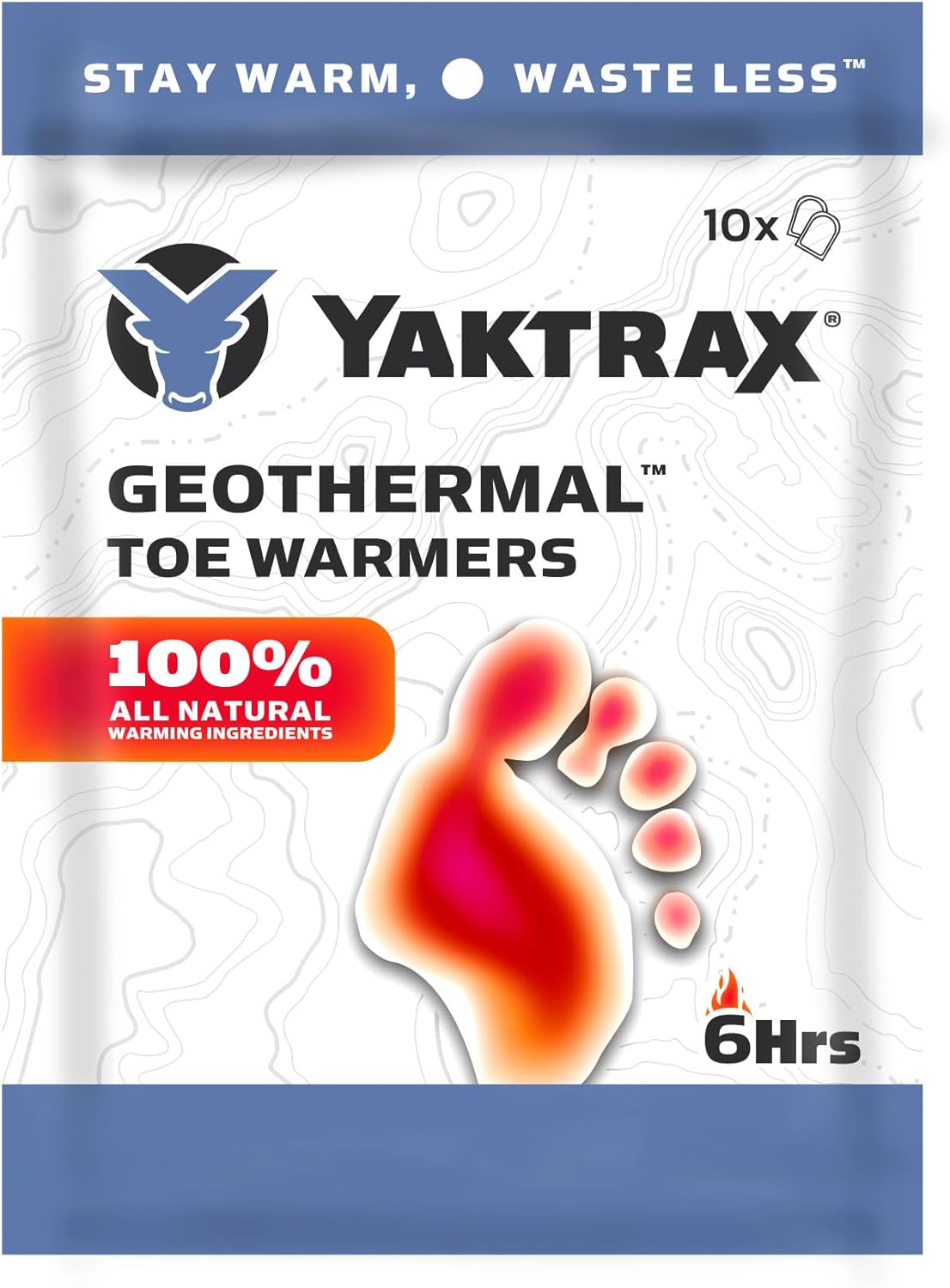 Yaktrax Geothermal Toe Warmers- Air-Activated, Up to 6 Hours of Heat