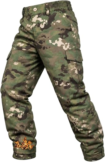 Mens Winter Tactical Pants Water Resistant Snow Cargo Pant