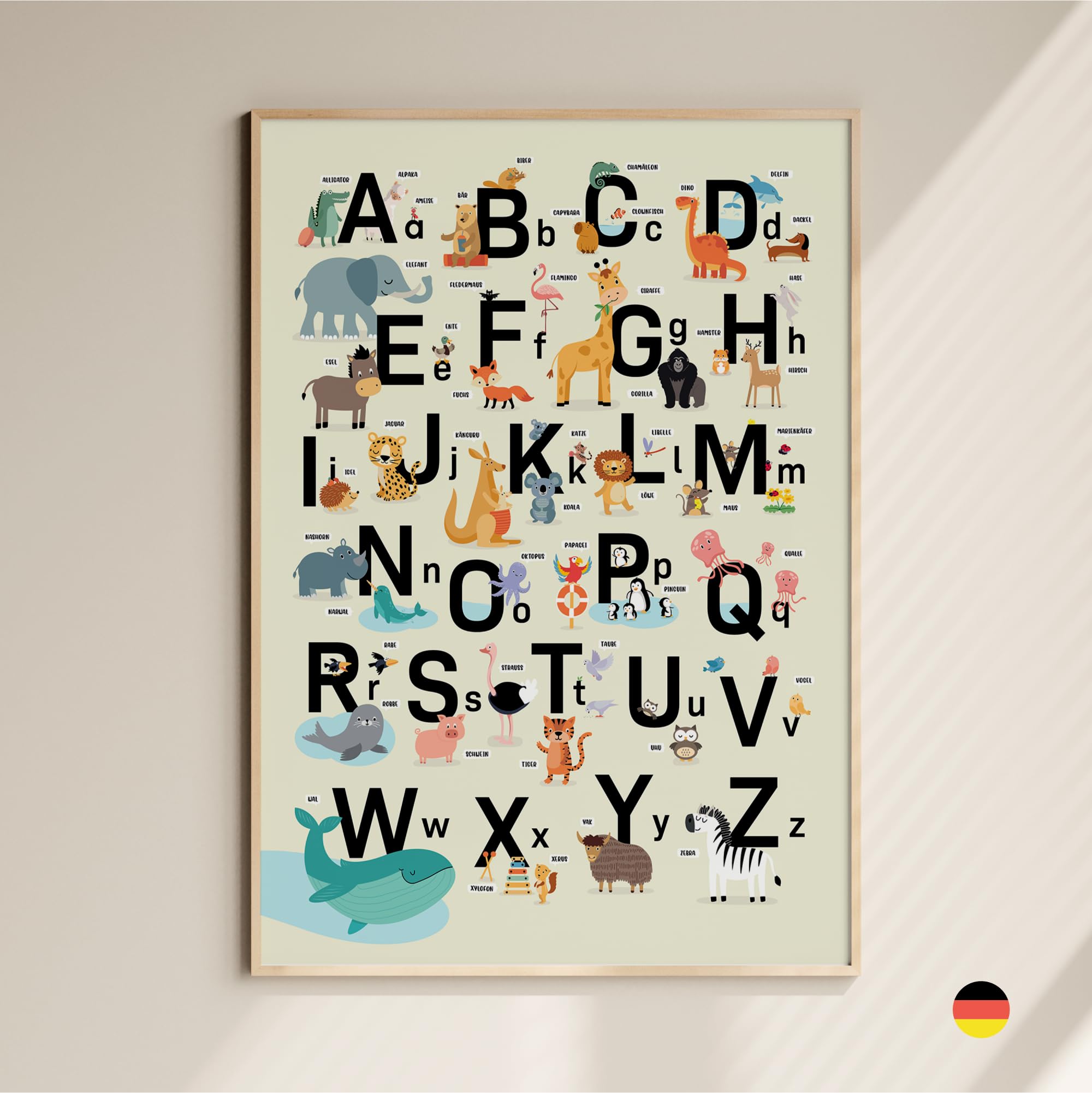 Gumpie ABC Poster für Kinder Bundle mit Einfach Zahlen lernen von 1-20 Made in Germany | Kinderleicht schreiben lernen | Buchstaben schreiben lernen | Rechnen lernen 1. klasse (ABC+Zahlen - 2er Set)
