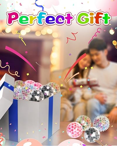 Miniatura 6 de ALMAH Bolas de estrés para adultos (paquete de 4), pelotas de ejercicio de mano para relajación, ansiedad, ansiedad, tensión y estrés...