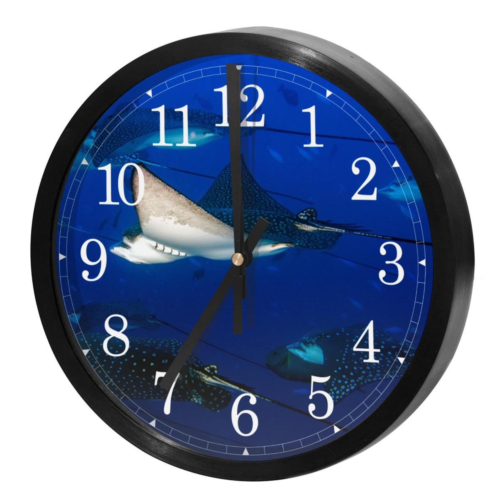 Horloge murale silencieuse contre le bruit pour bureau Eagle Ray Manta