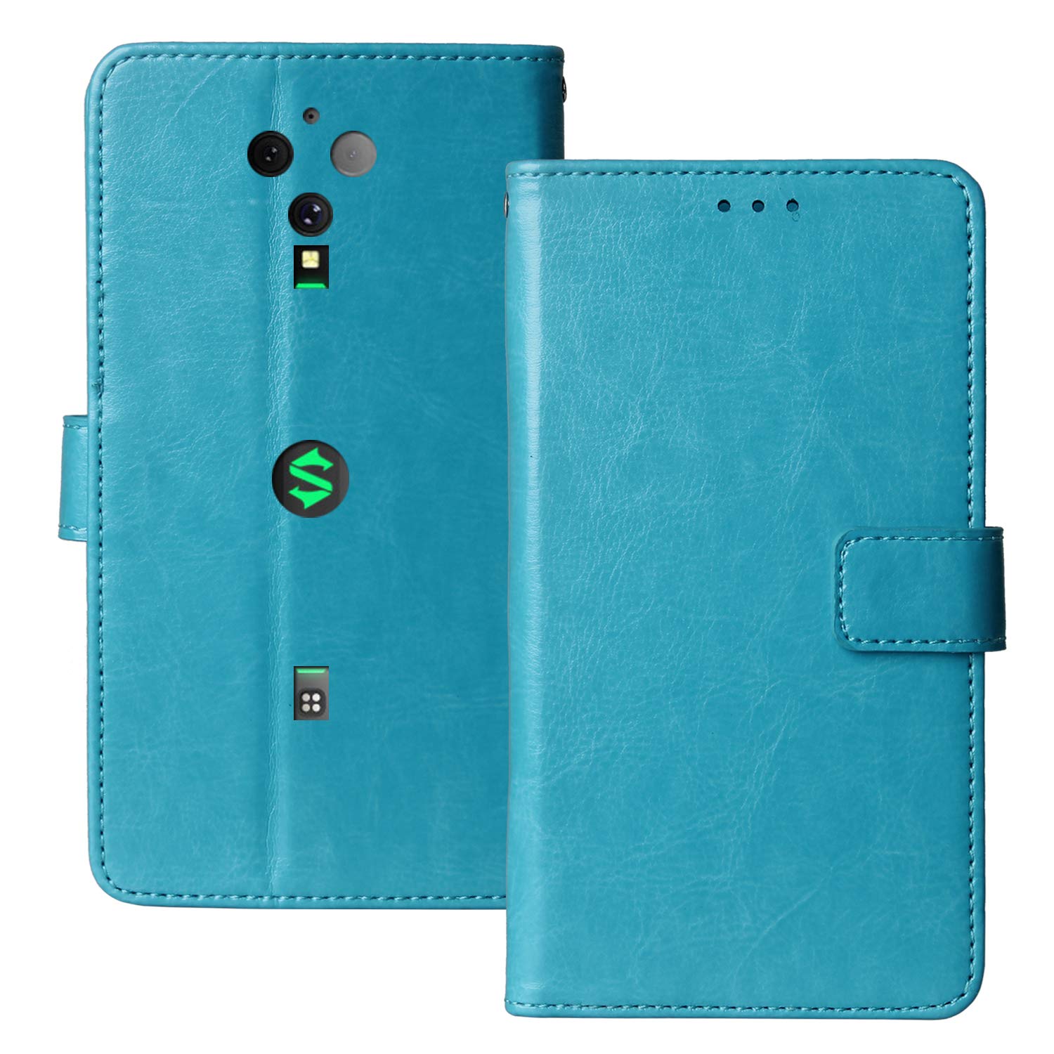 TienJueShi Torre Stand Portafoglio TPU Silicone in Pelle Cellulare Caso per Xiaomi Black Shark 3 6.67 inch Case Copertina Custodia Protettiva Cover