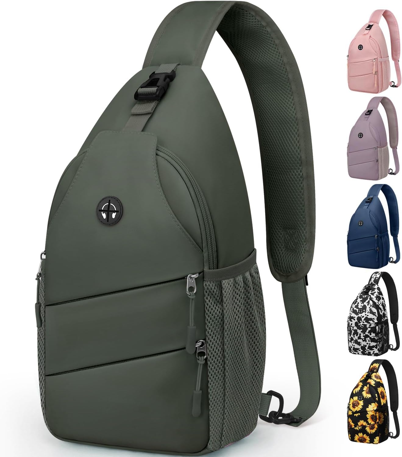 Crossbody Bags for Women Men Trendy Sling Bag Backpack Casual Chest Bag with Convertible Shoulder Strap