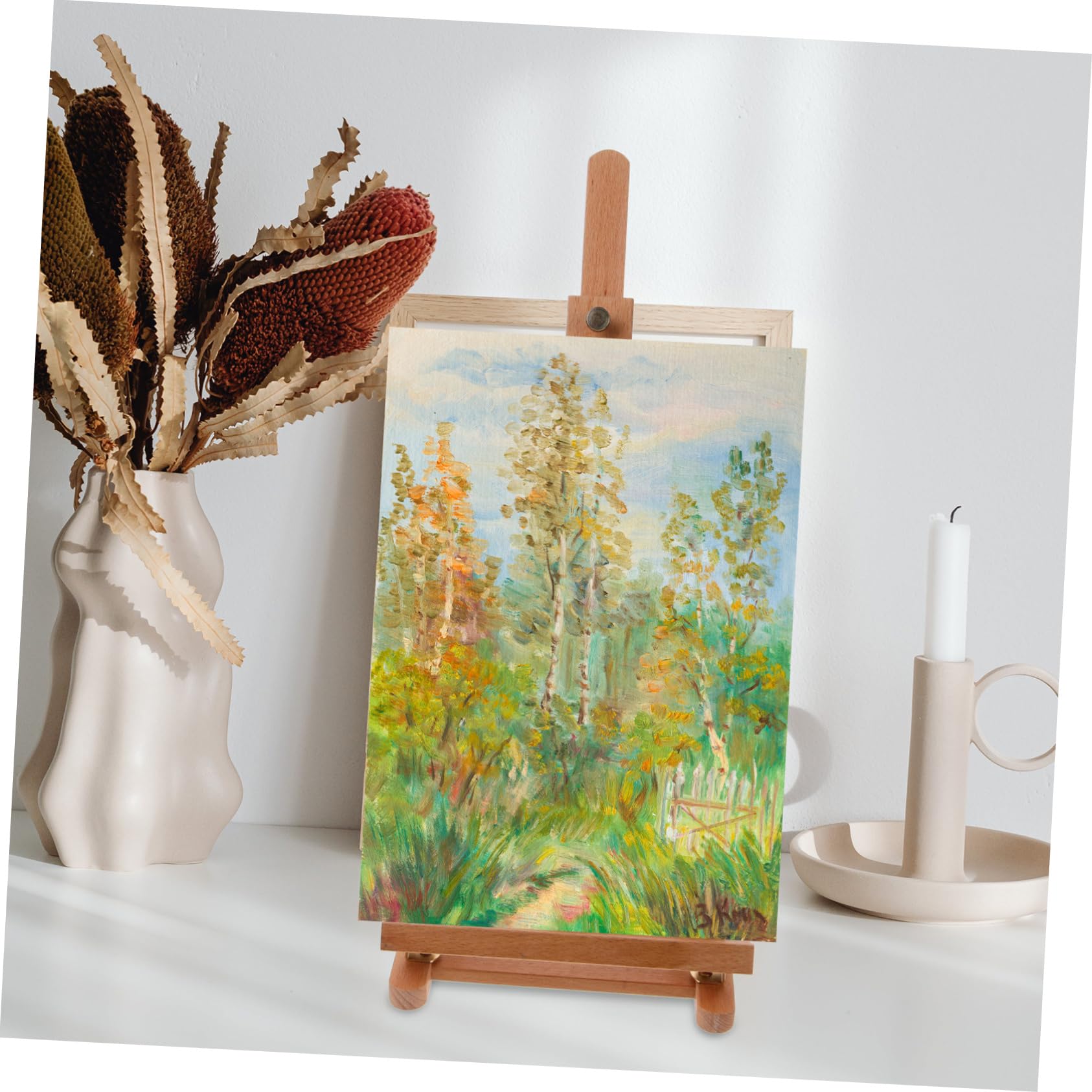 Chevalet de Peinture en Bois pour Débutants et Adultes, Présentoir