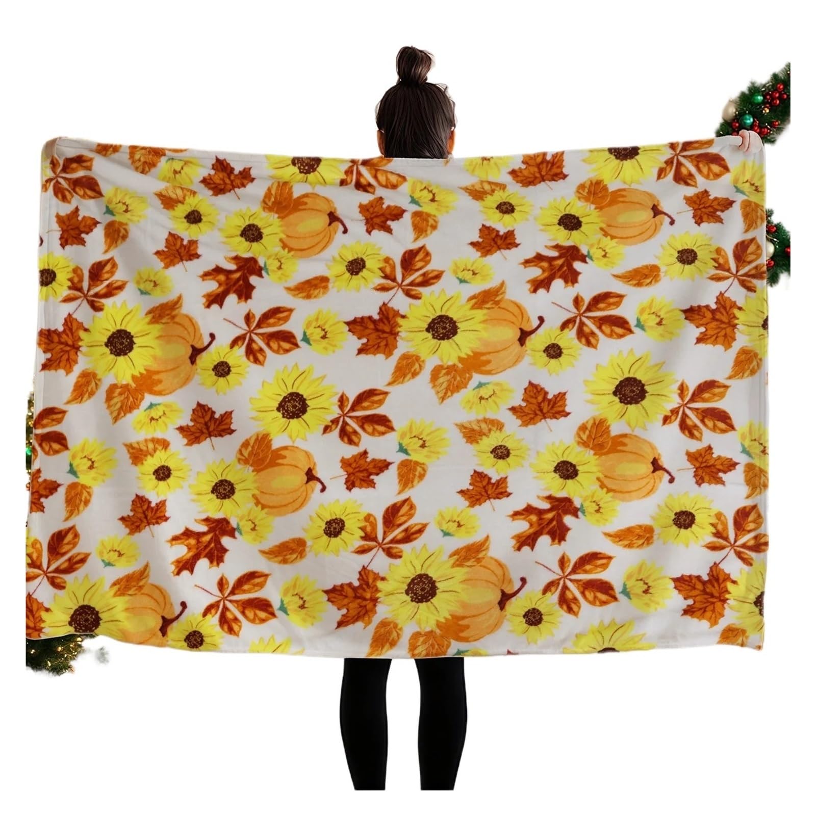 Manta Sofa Manta Exclusiva, Ideal for Relajarse, Fresca y cómoda, for Mantas de Cama Dormitorio(Golden Maple Leaves,50X60INCH)