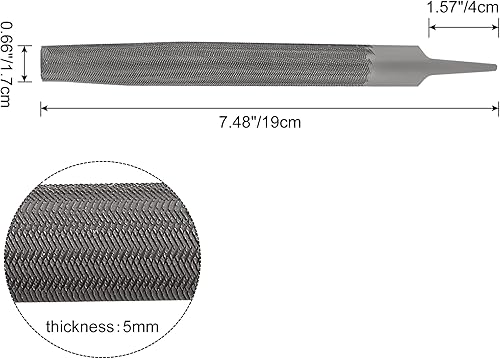 Miniatura 9 de Lima de dientes dobles - Lima plana de 6" de longitud, acero de alto carbono