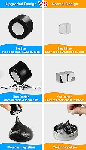 Miniatura 6 de JOYPRO Masilla magnética de limo, masilla espacial magnética con juguetes magnéticos mejorados para niños y adultos, juguete para aliviar el estrés,