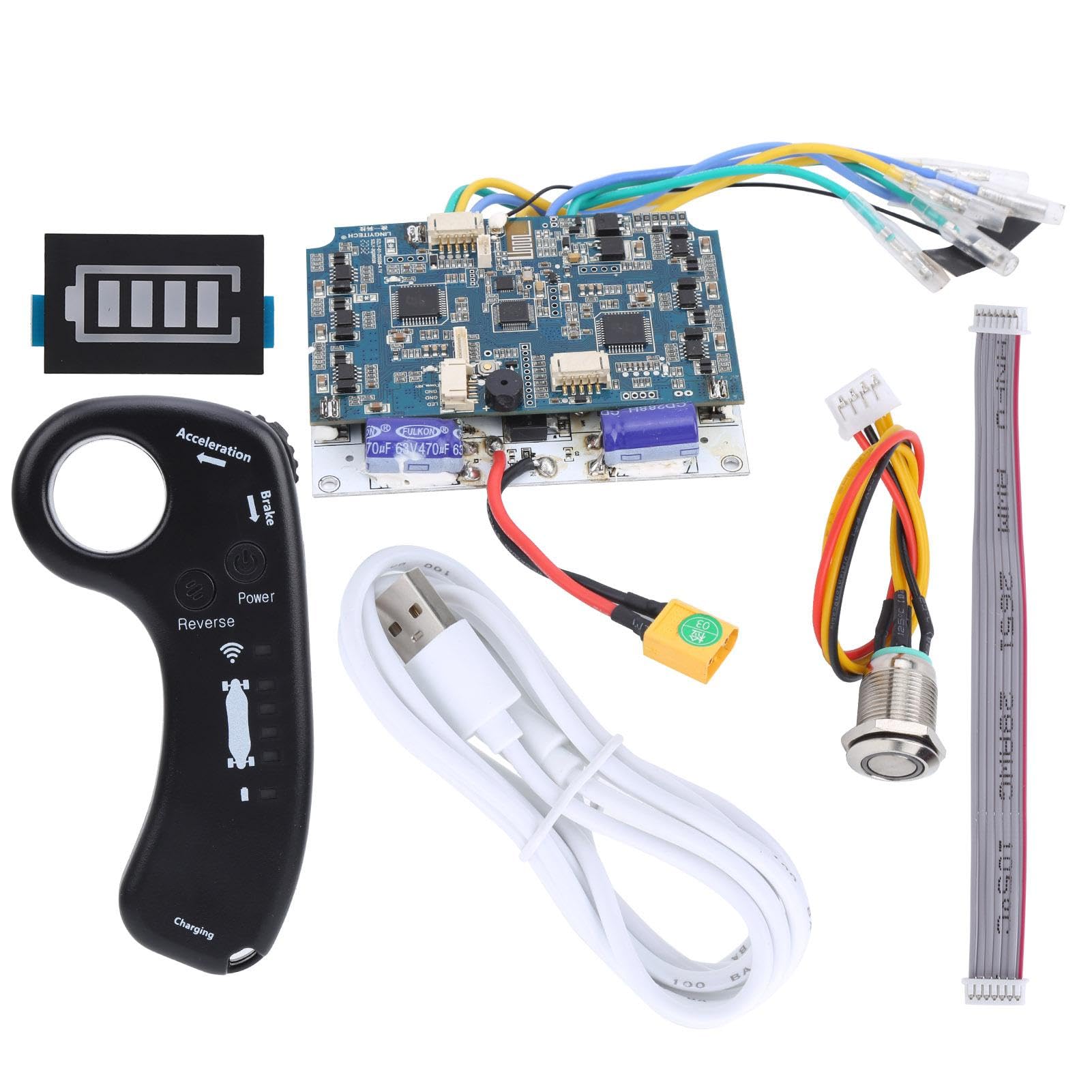 Elektrisches Skateboard ESC Kit, 430W 36V Fernbedienung Elektrisch Longboard Controller Dual Drive Hub Motor 10S Steuerplatine Elektroroller Zubehör