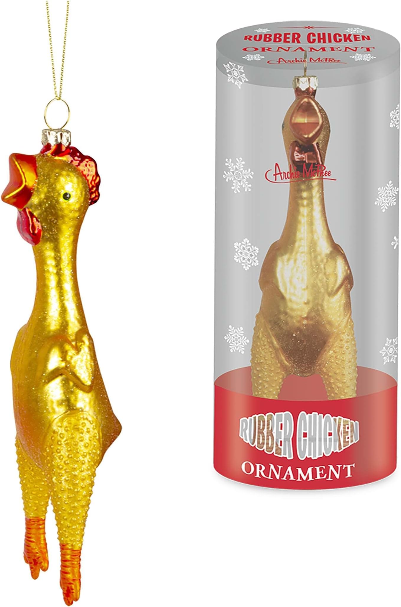 Accoutrements Rubber Chicken Ornament Standard 12859